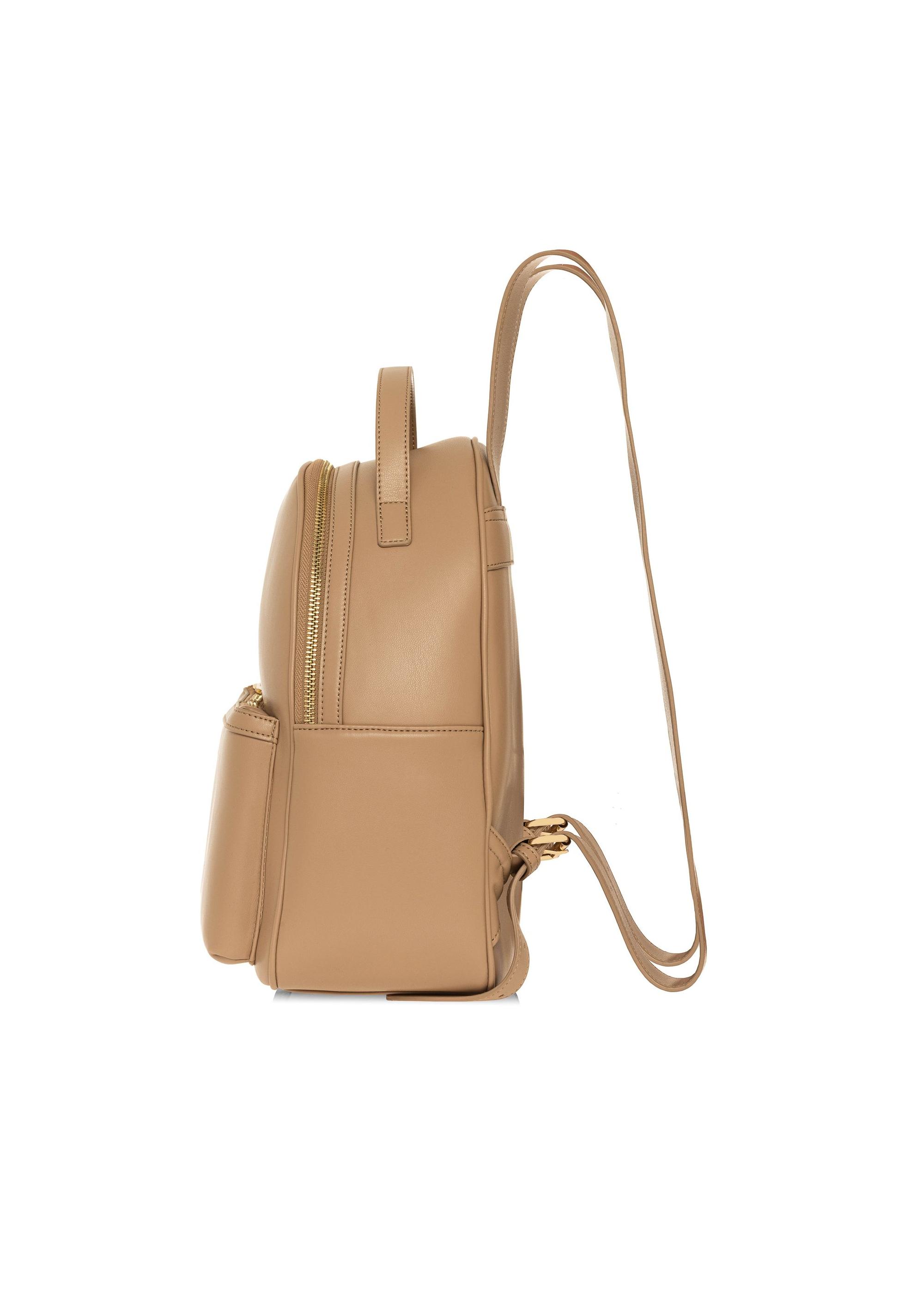 Beige women's medium backpack TOREC-0920A-82(W25)-03