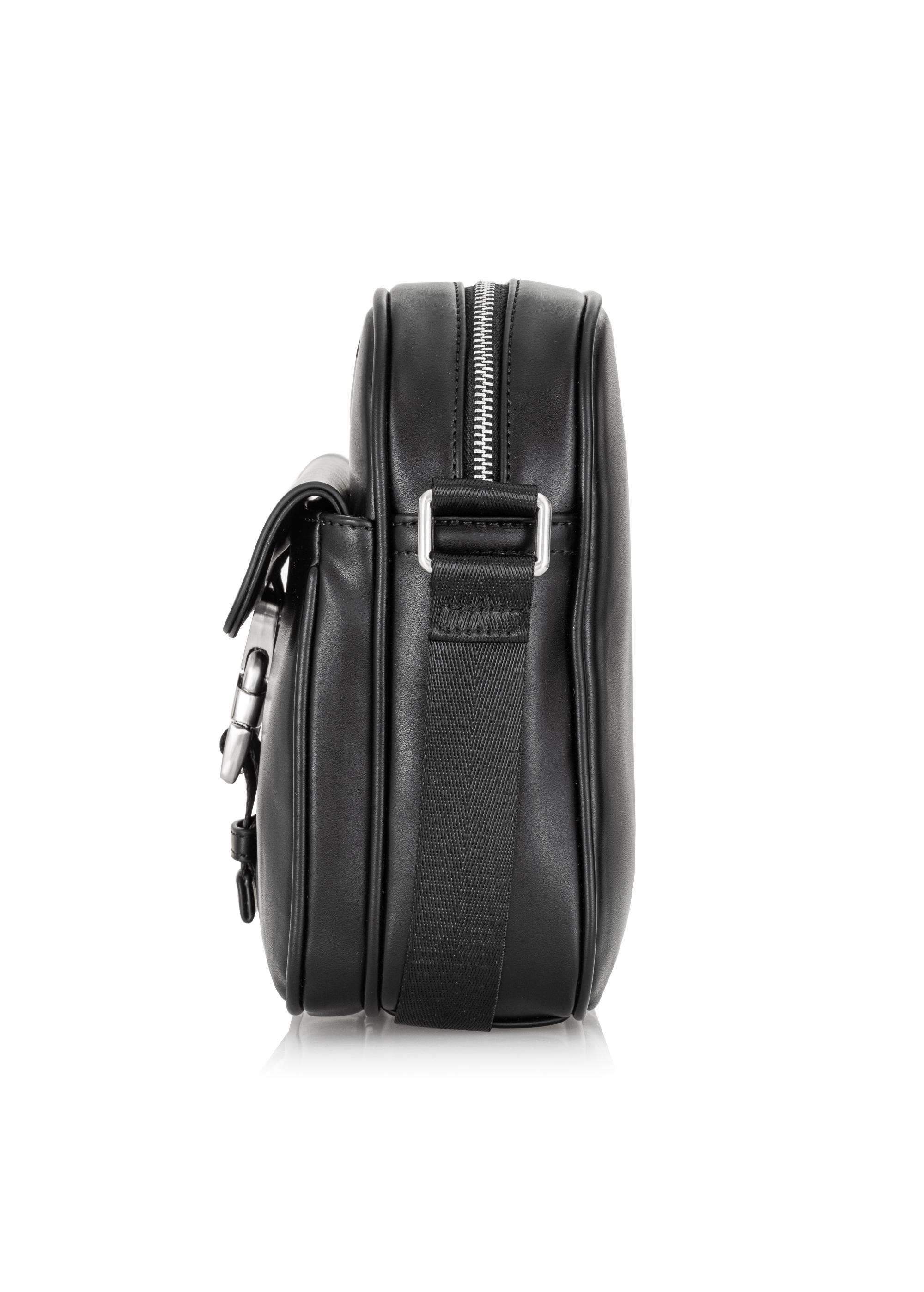 Black men's bag with pocket TORMN-0290-99(W23)-03