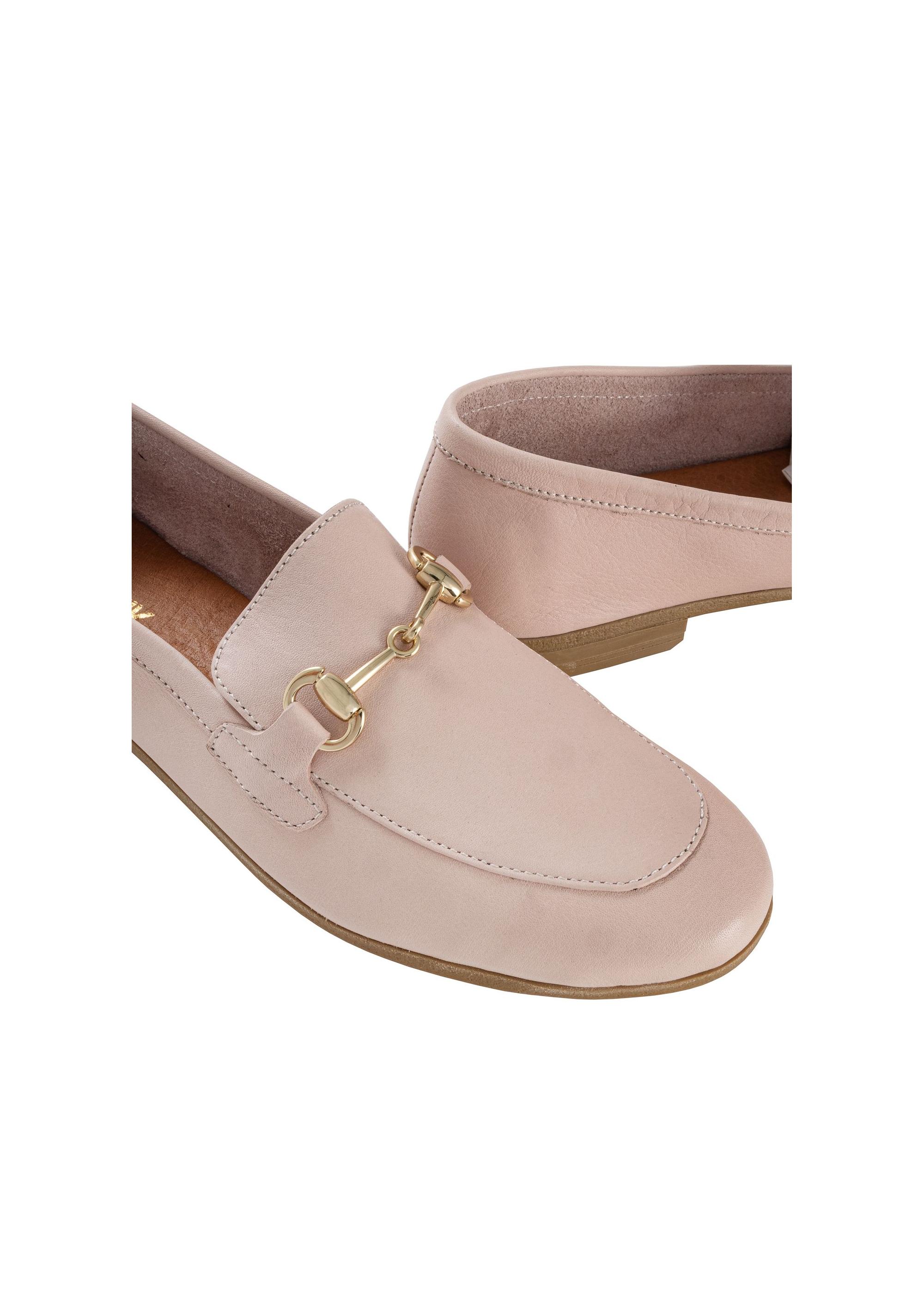 Women's leather moccasins with buckle BUTYD-0916-34(W24)-06