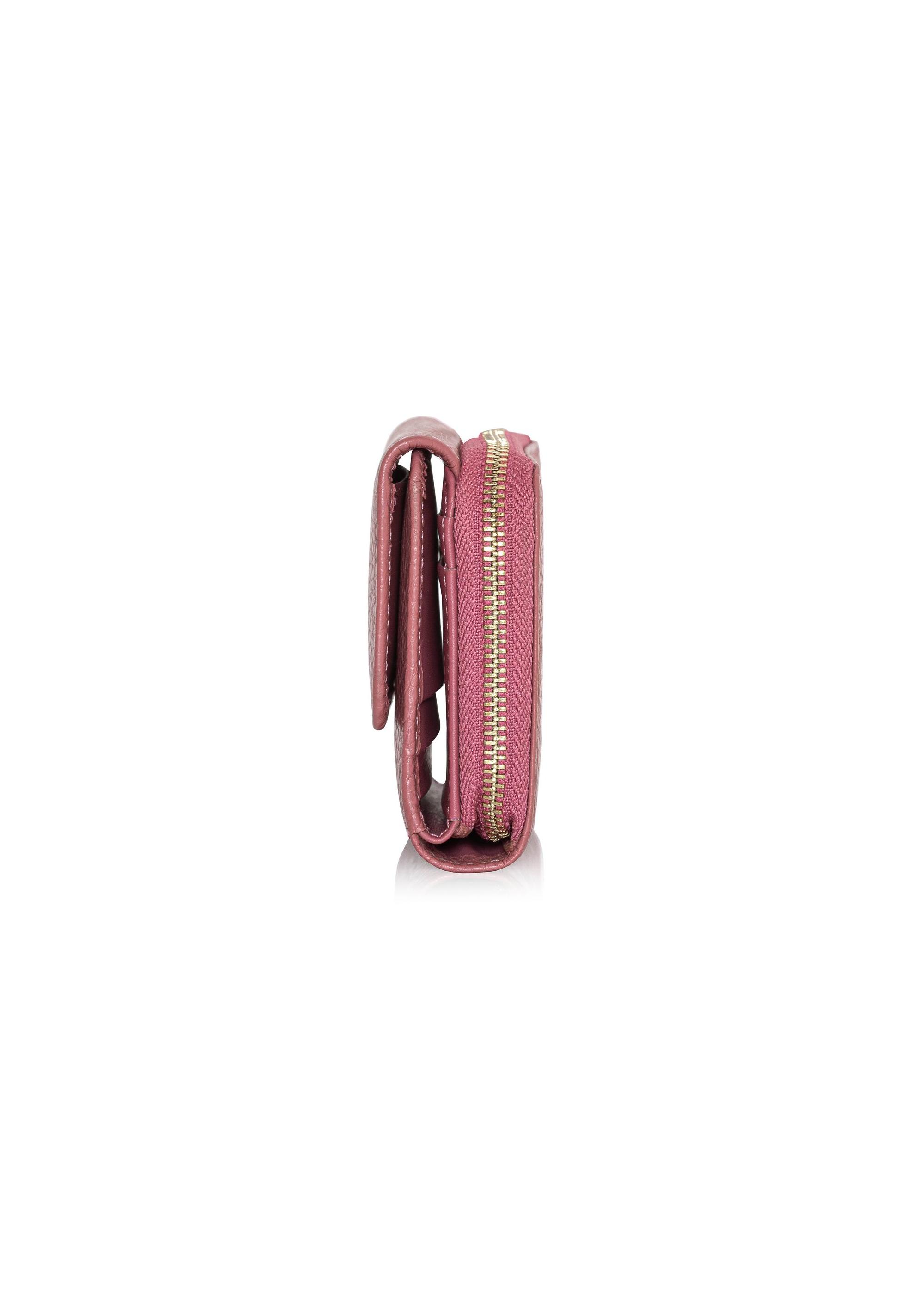 Small pink leather women's wallet PORES-0802E-31(Z24)-5