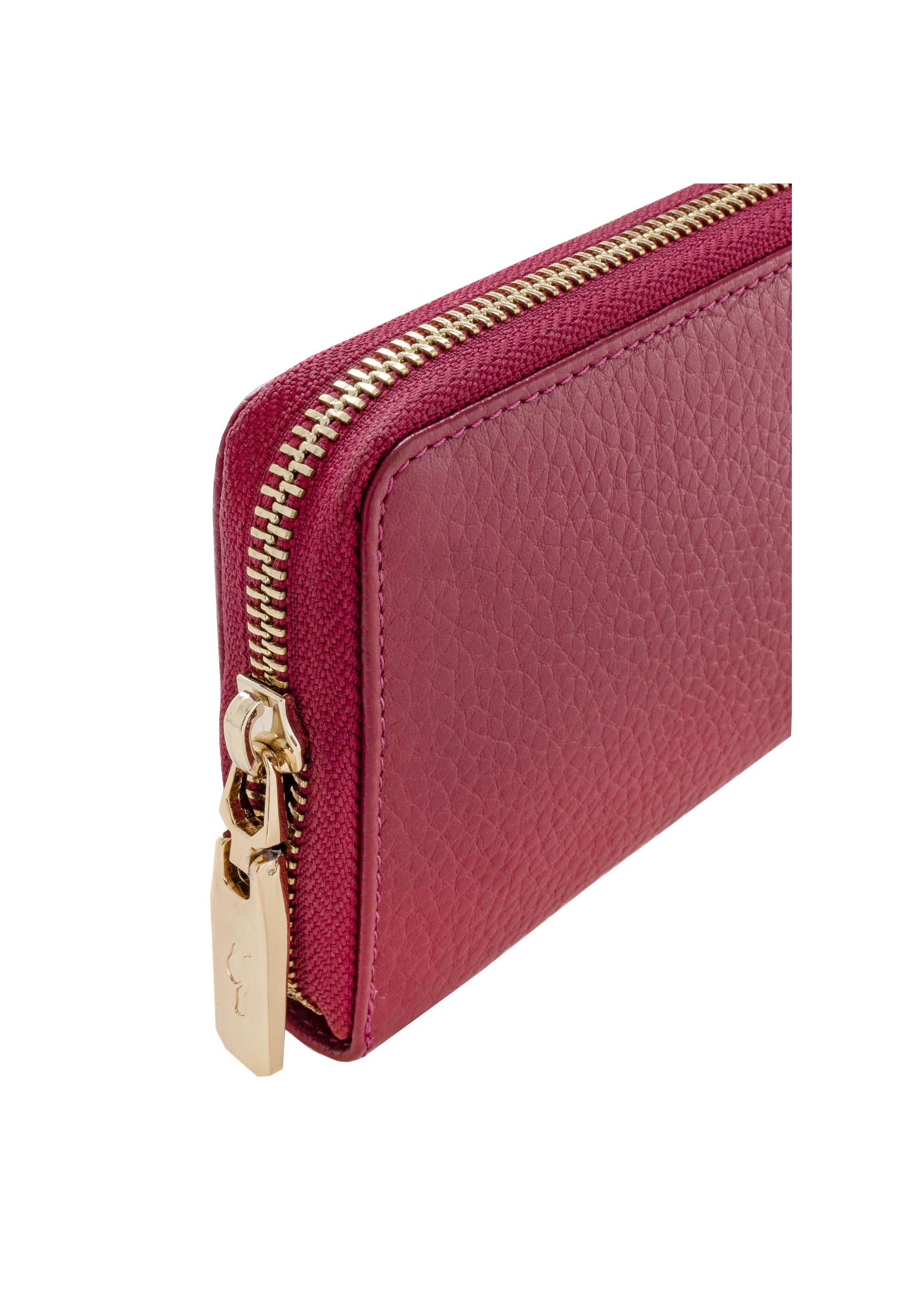 Large pink leather women's wallet PORES-0800B-34(W24)-06