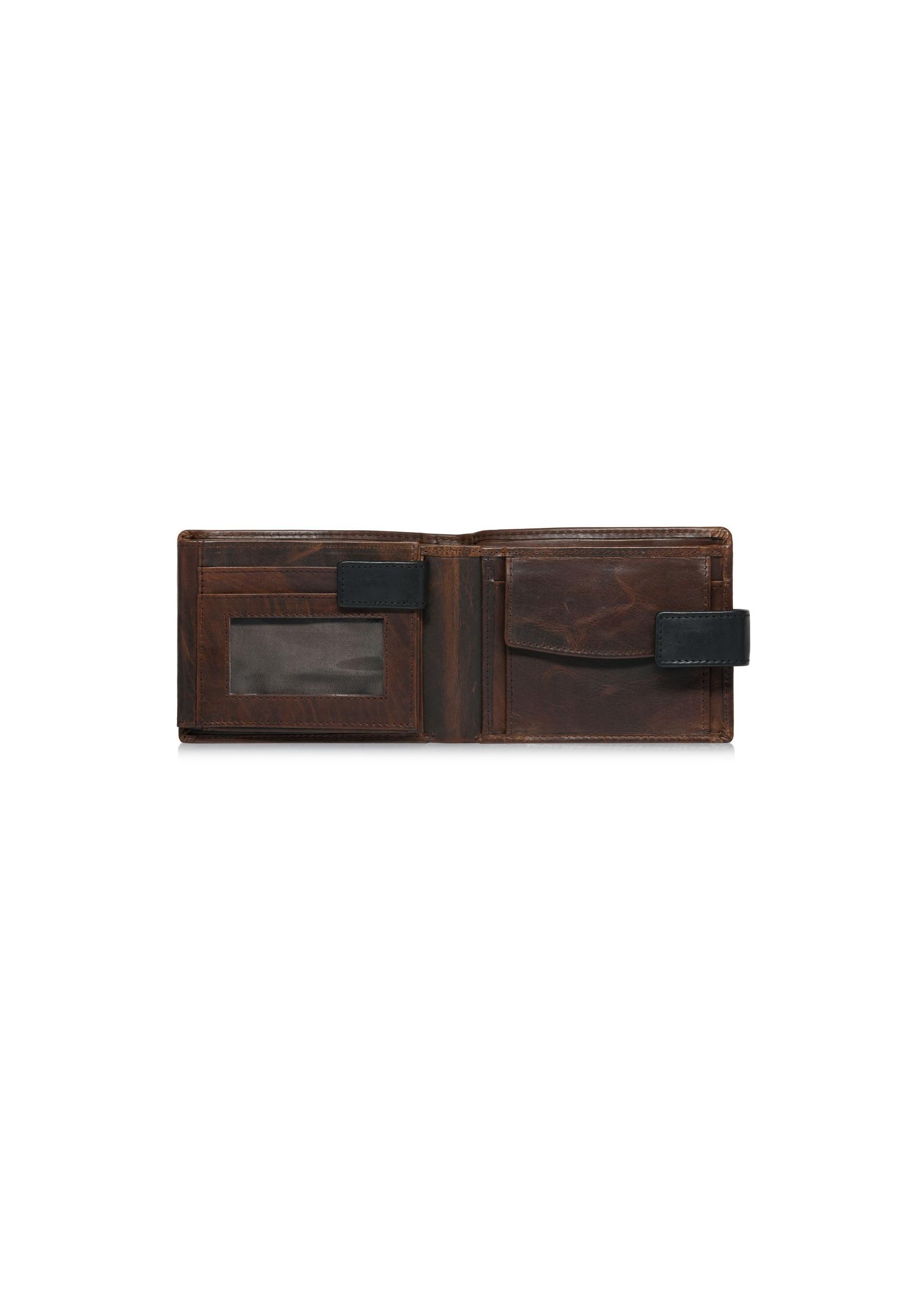 Brown men's leather wallet PORMS-0612-89(Z24)-04