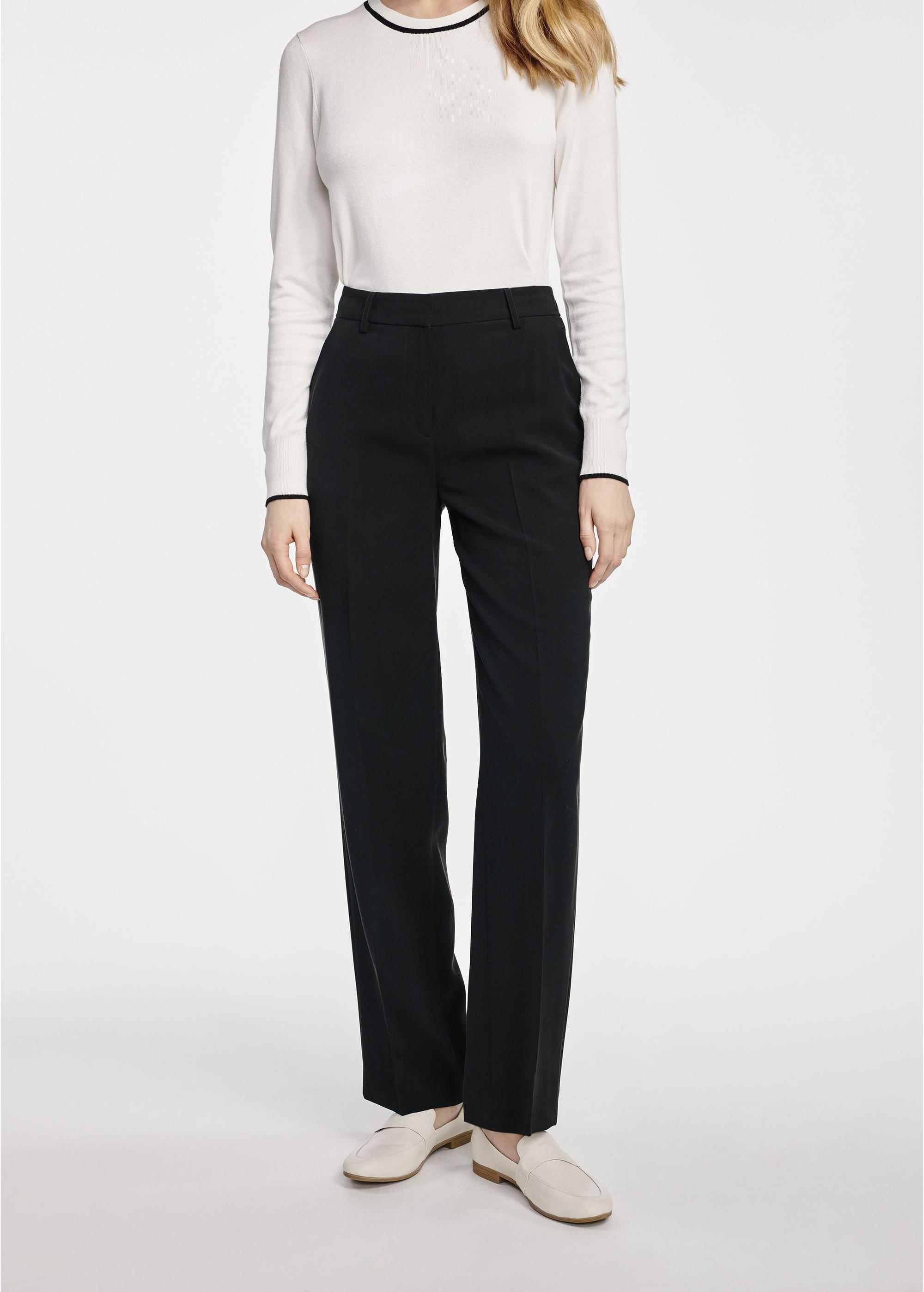 Black elegant women's trousers SPODT-0106-98(W25)-04