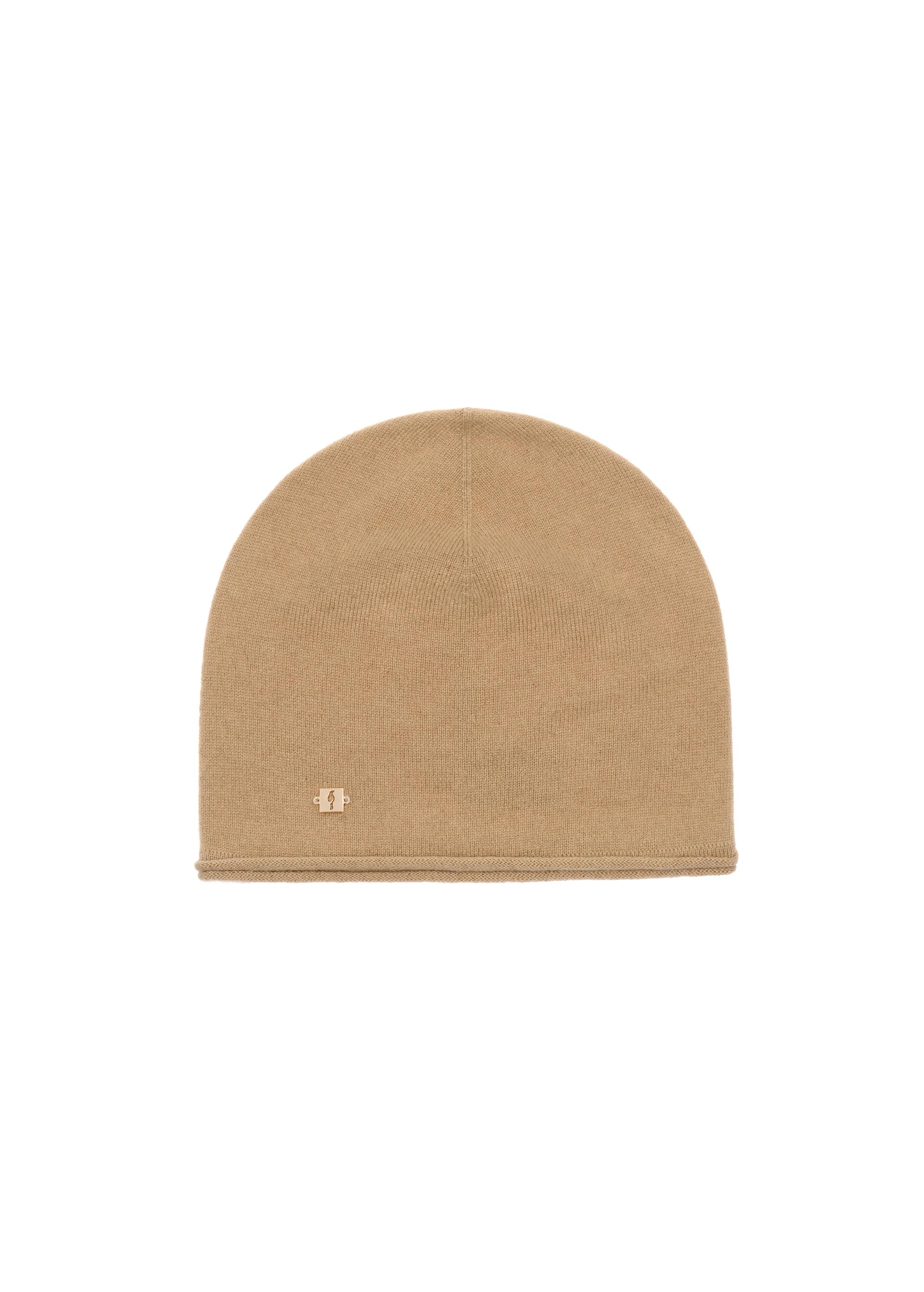 Beige classic women's cap CZADT-0043-81(Z24)-02