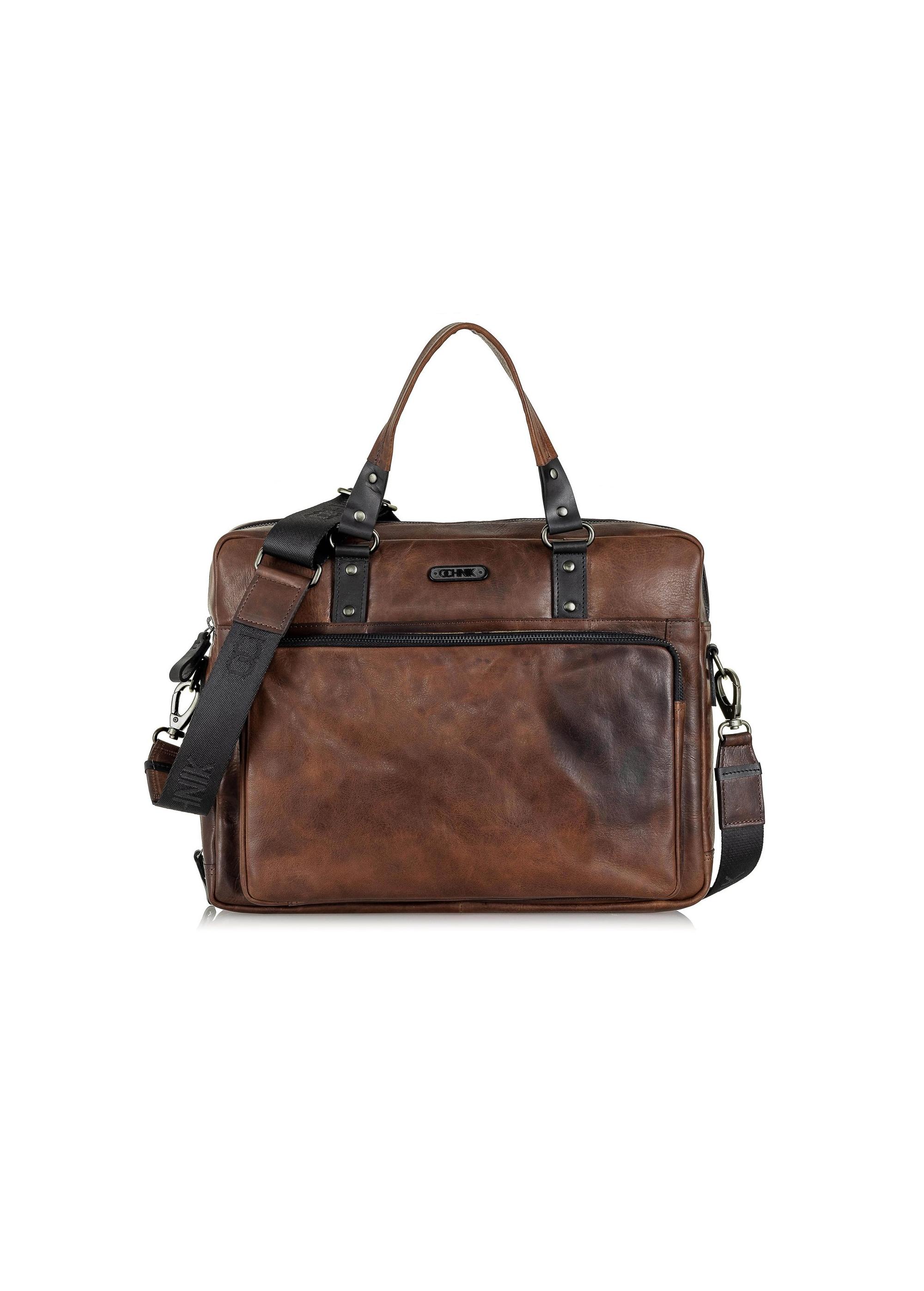 Brown leather men's bag TORMS-0100C-79(W25)-01