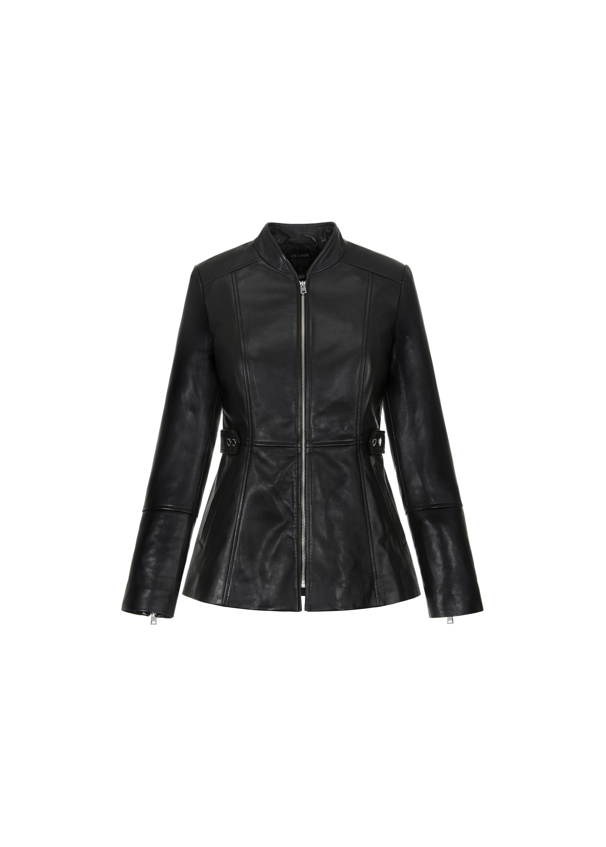 Women's waisted leather jacket KURDS-0424-5491(Z23)-04