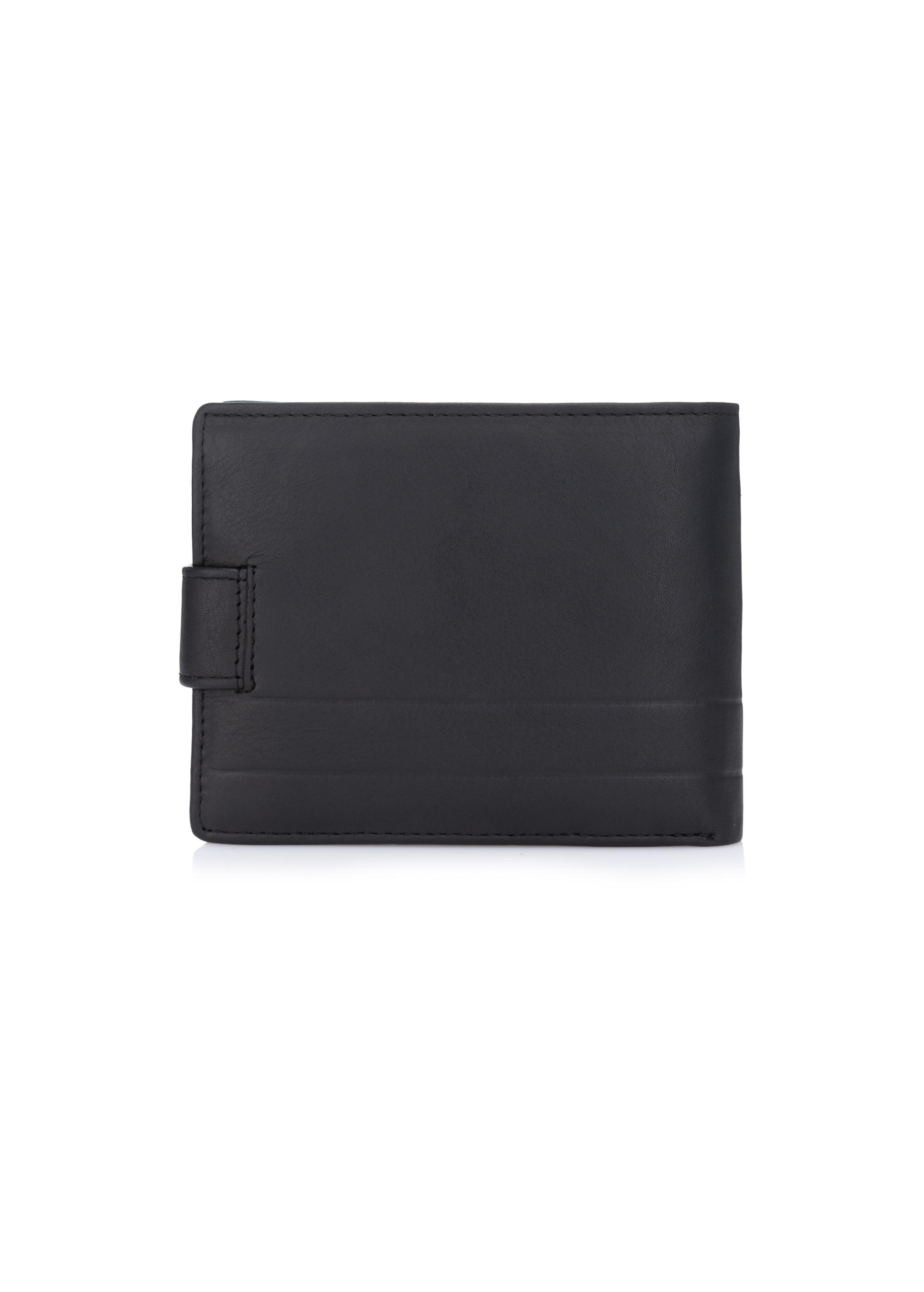 Black leather men's wallet PORMS-0144-99(Z23)-03