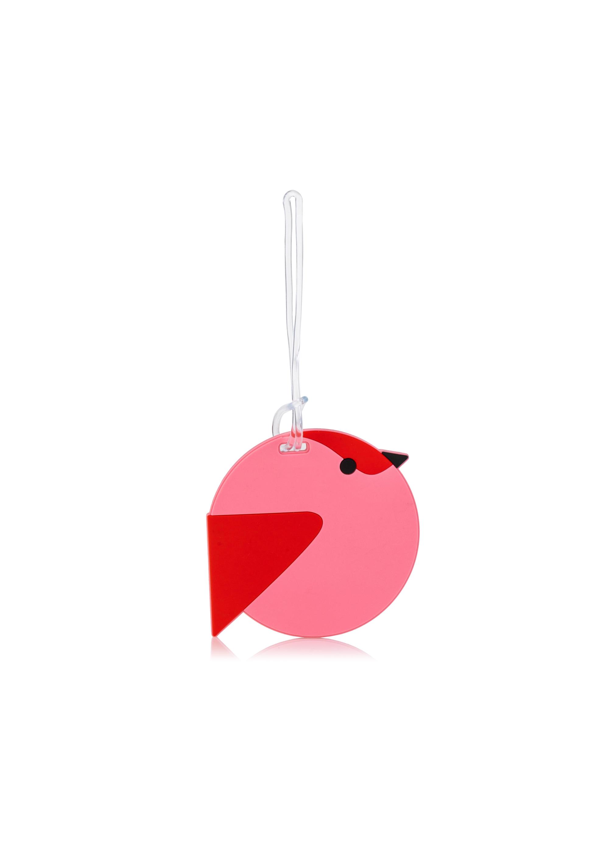 Round luggage tag pink bird AW-004-0004-31(W23)-01