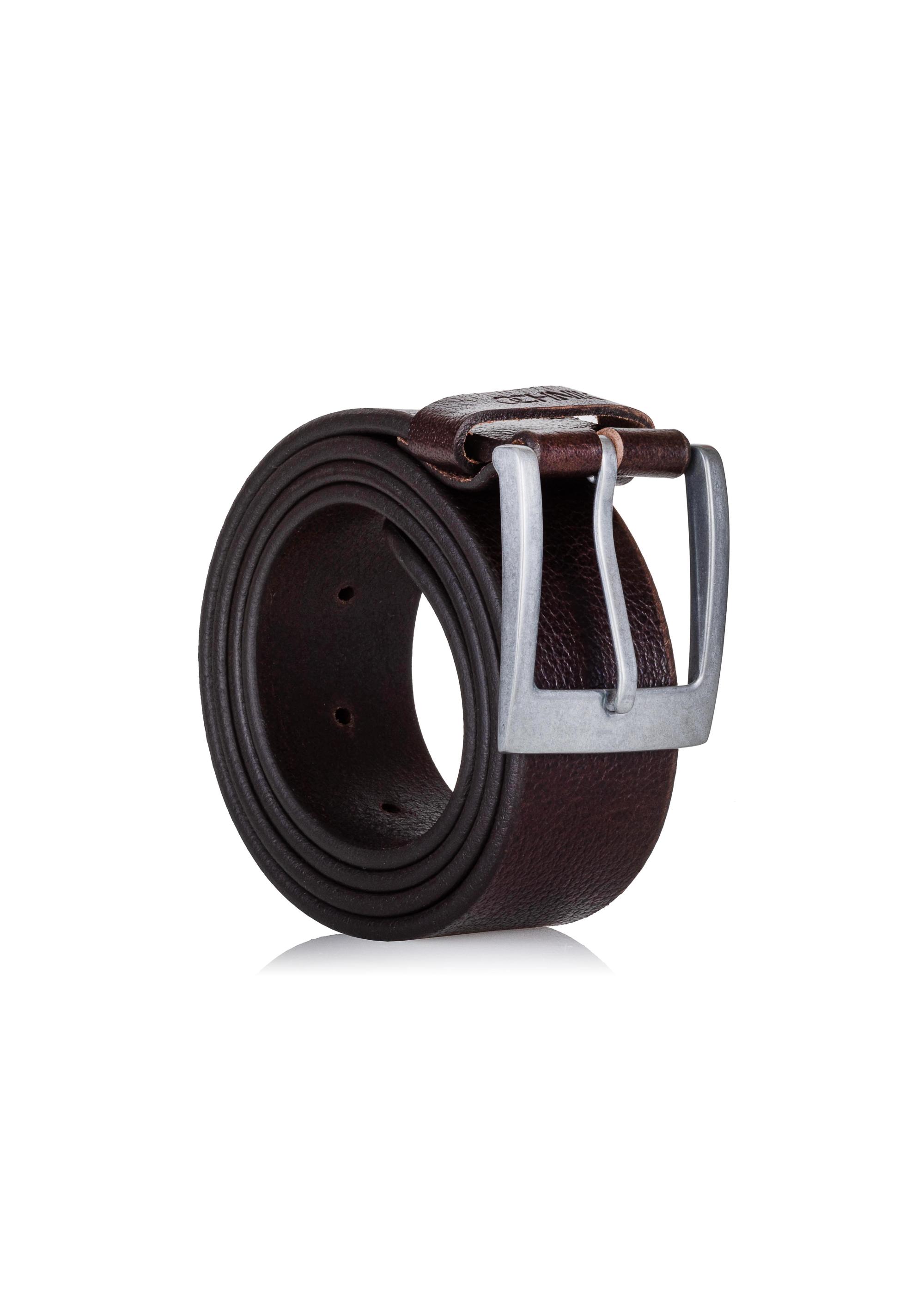 Men's brown leather belt PASMS-0245-89(Z23)-02