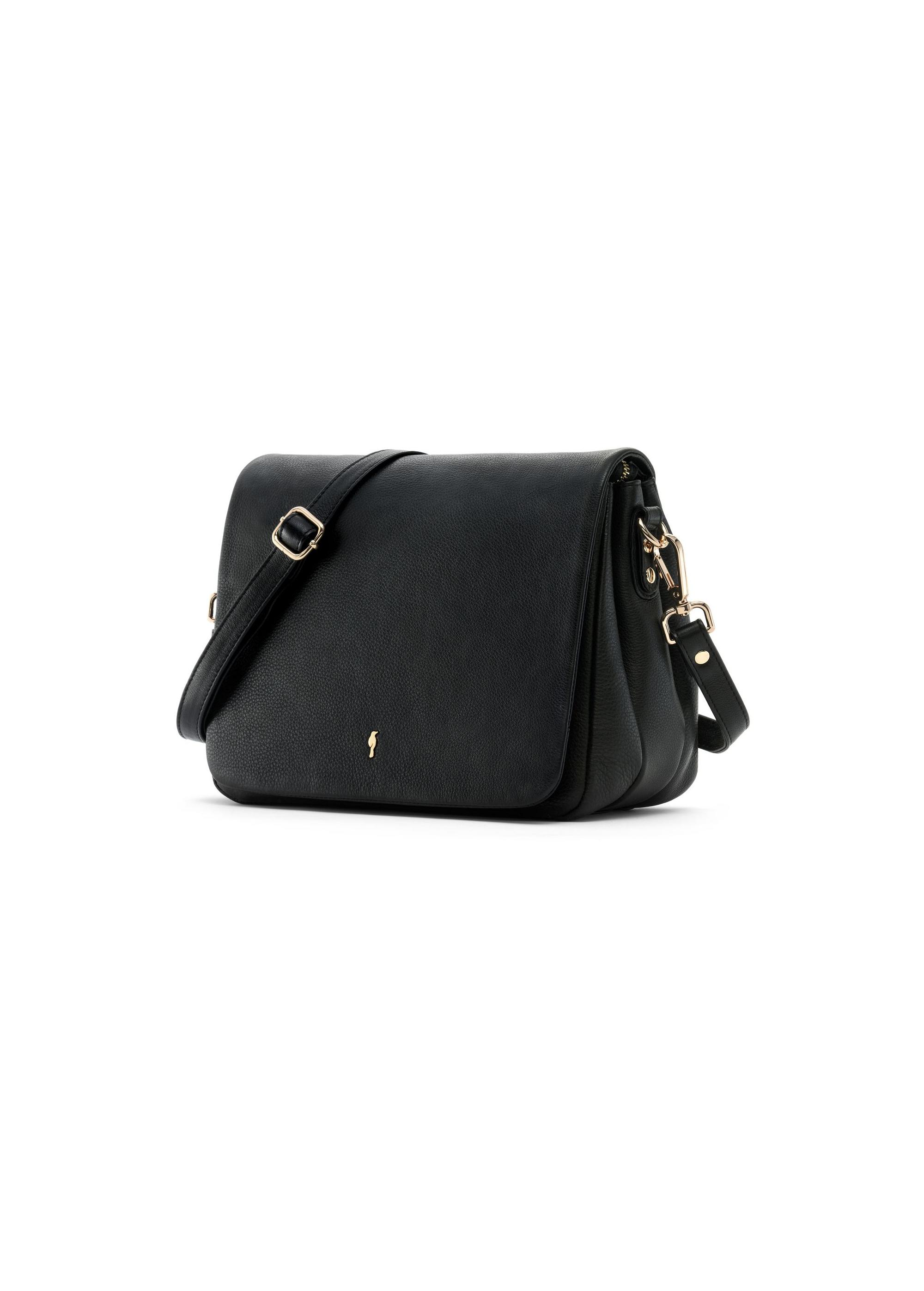 Black leather women's handbag TORES-1087-99(W25)