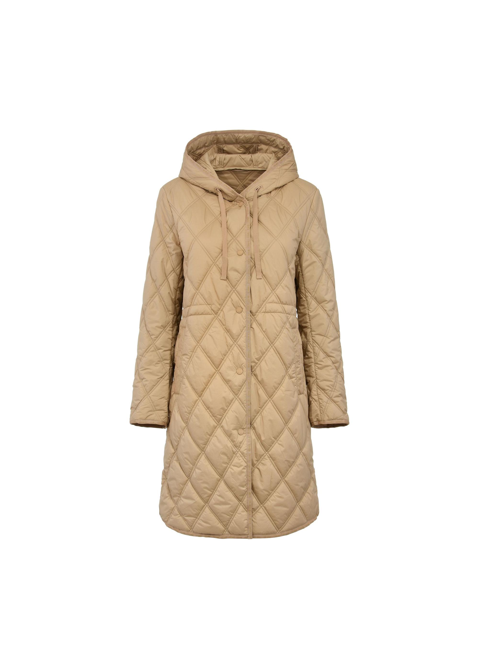 Beige quilted women's jacket KURDT-0579-81(W25)-05