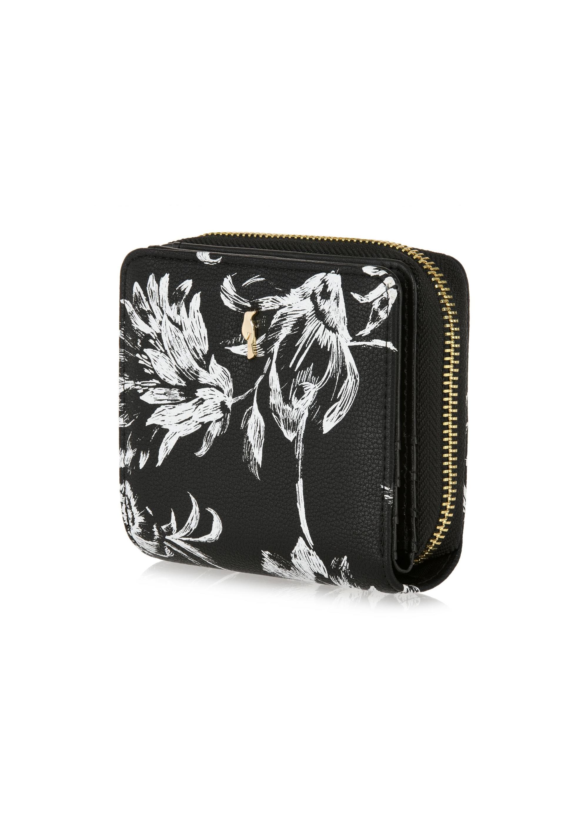 Women's small wallet in floral pattern POREC-0393-99(Z24)-03