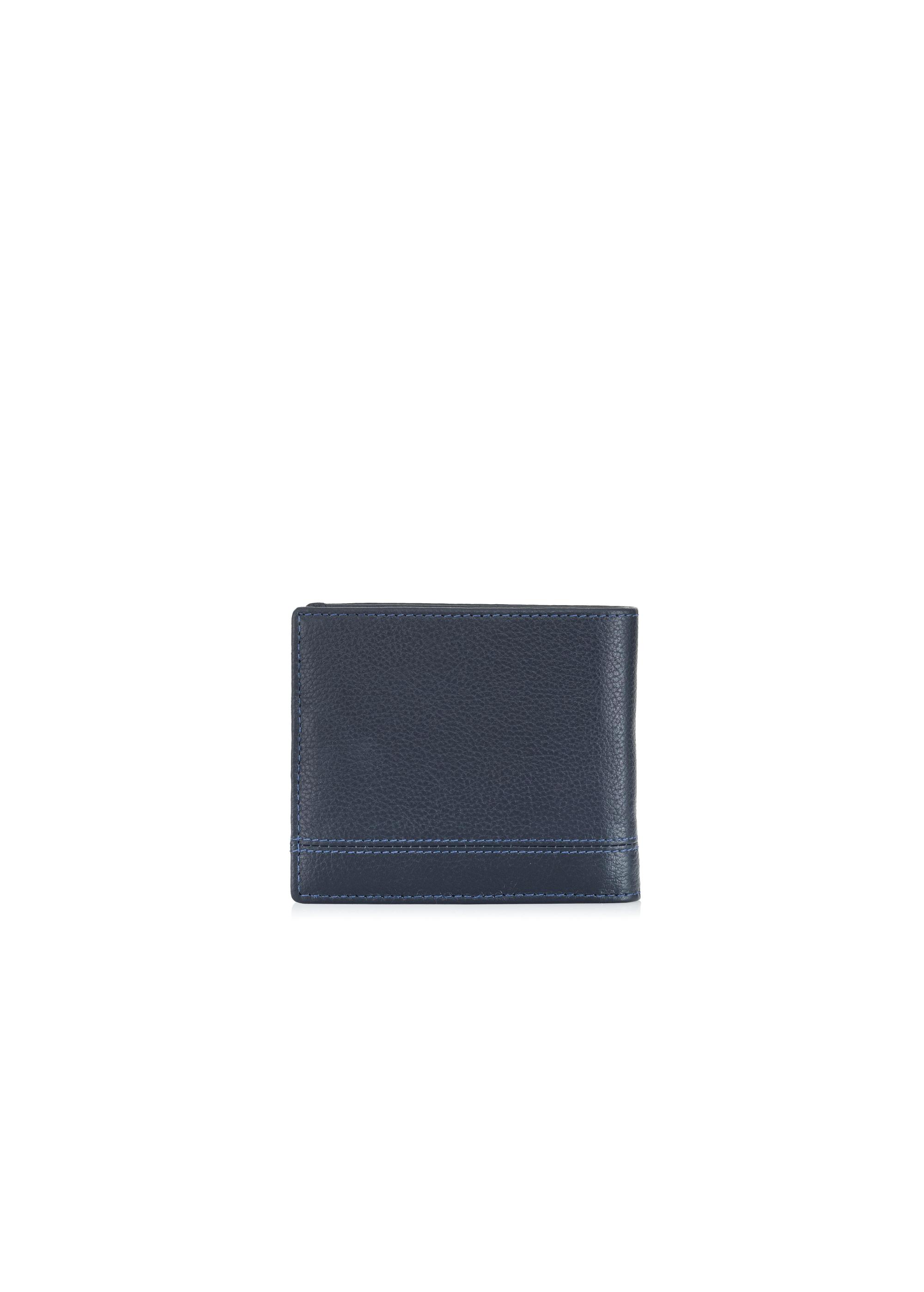 Men's navy blue leather wallet PORMS-0009-69(W24)-02