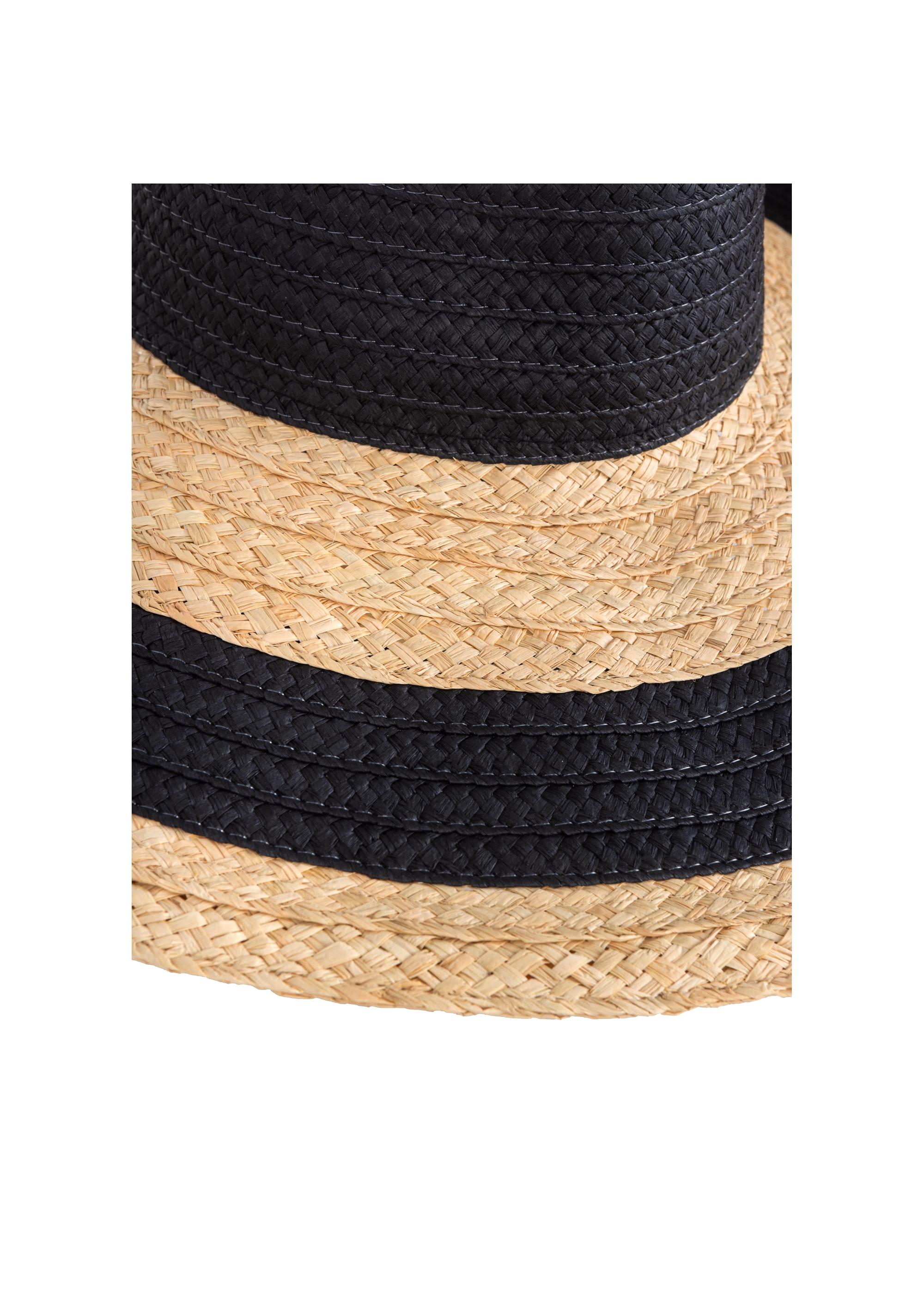 Women's hat with black stripes KAPDT-0034-23(W23)-03