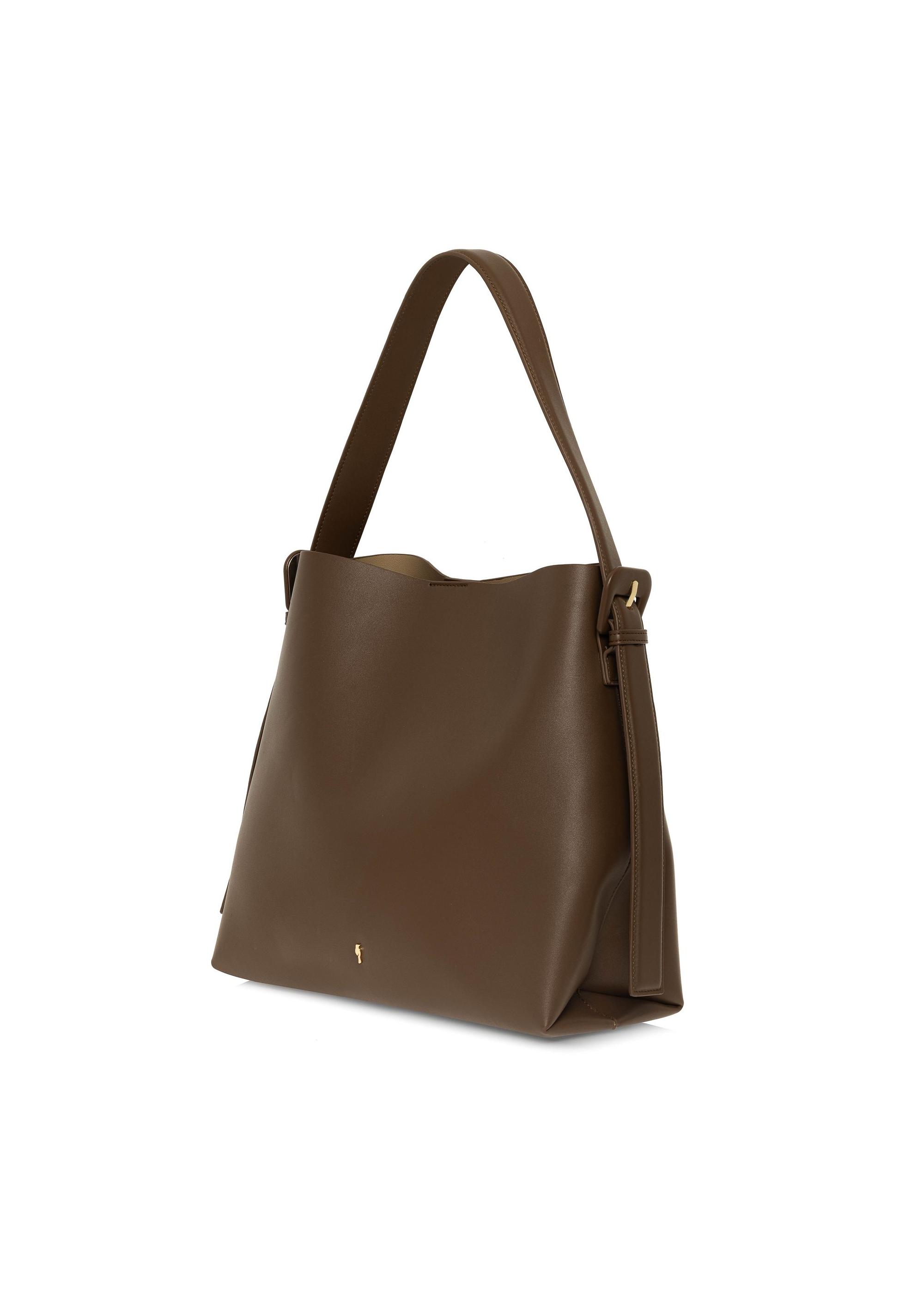 Brown women's shopper bag TOREC-0903A-82(W25)-02