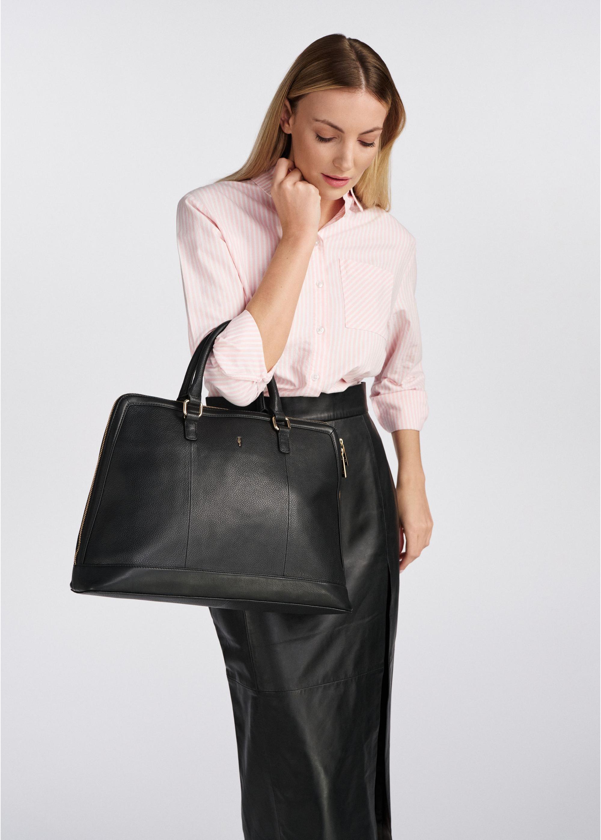 Black elegant leather women's bag TORES-1094-99(W25)-09