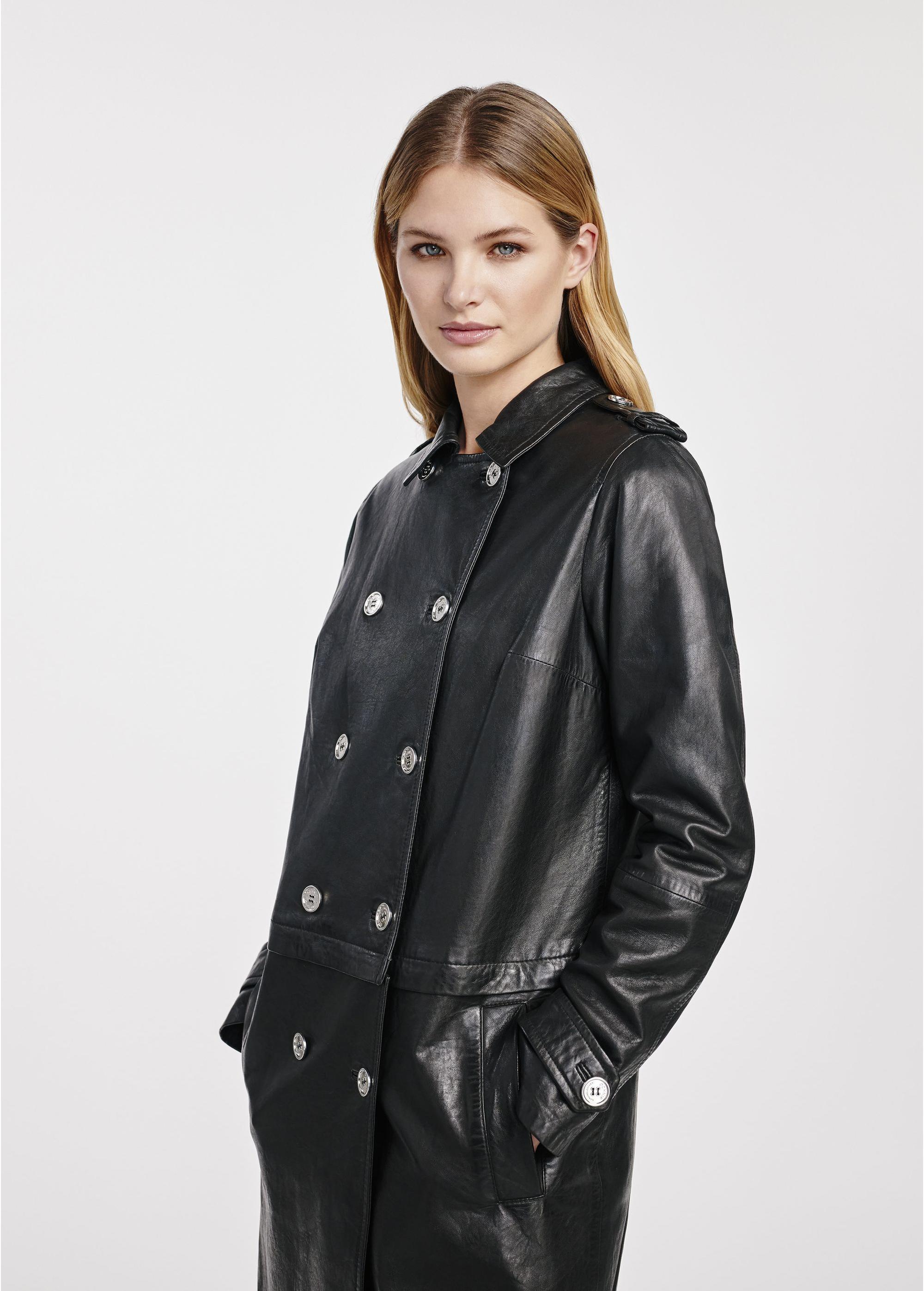 Leather jacket with adjustable length KURDS-0465-1116(W25)-03