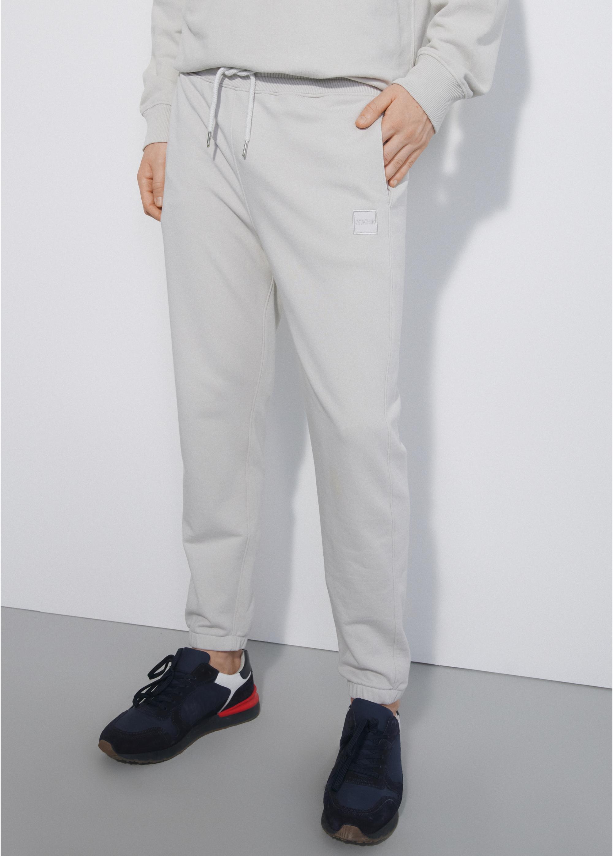 Cream men's sweatpants SPOMT-0085-66(W23)-01