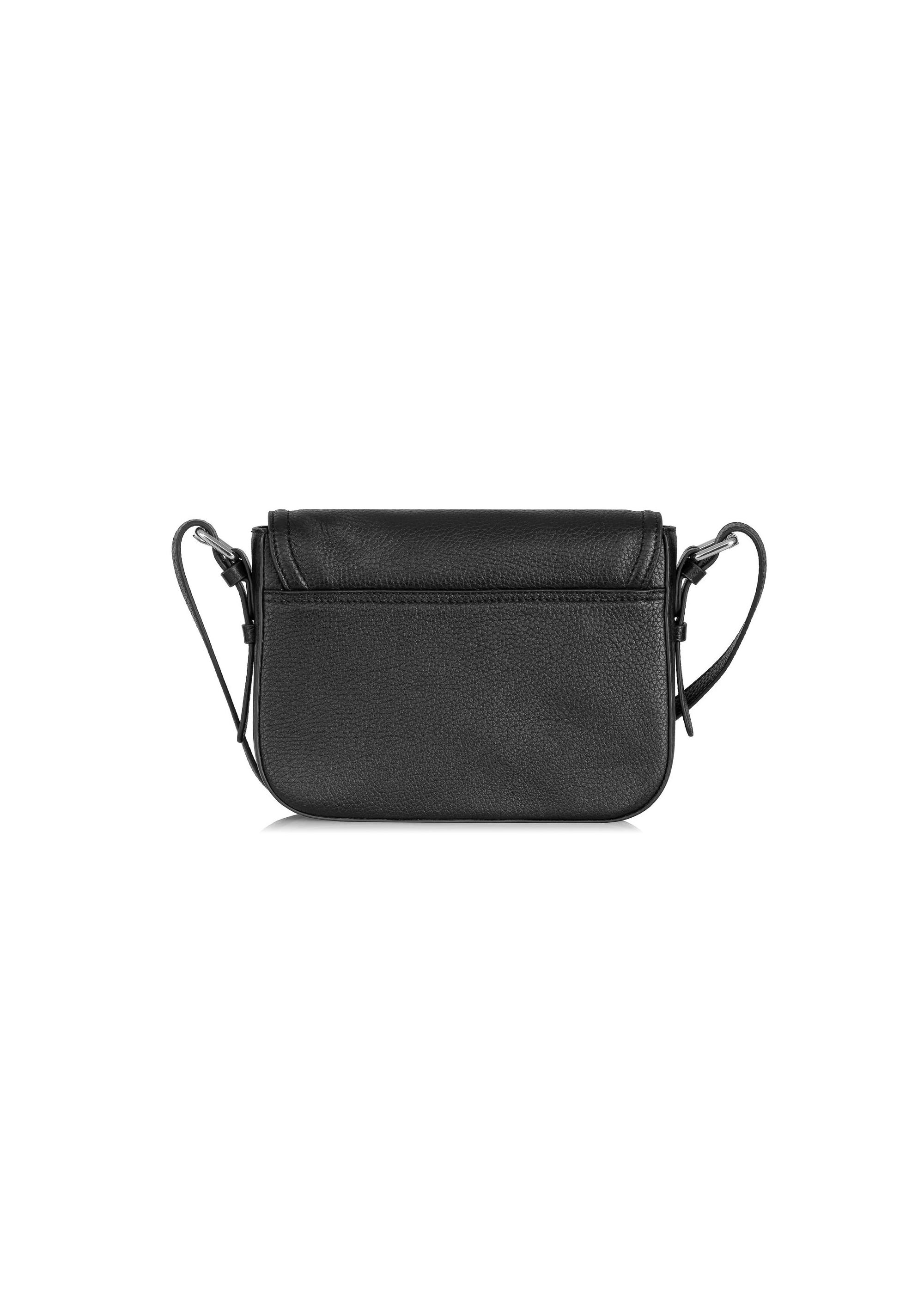 Black leather women's postbag TORES-0985-99(Z24)-04