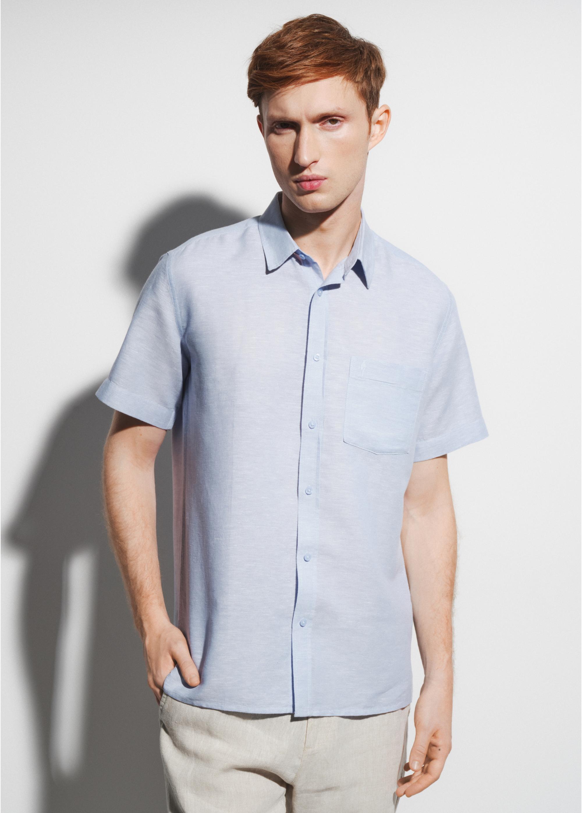 Men's short sleeve shirt KOSMT-0306-61(W23)-01