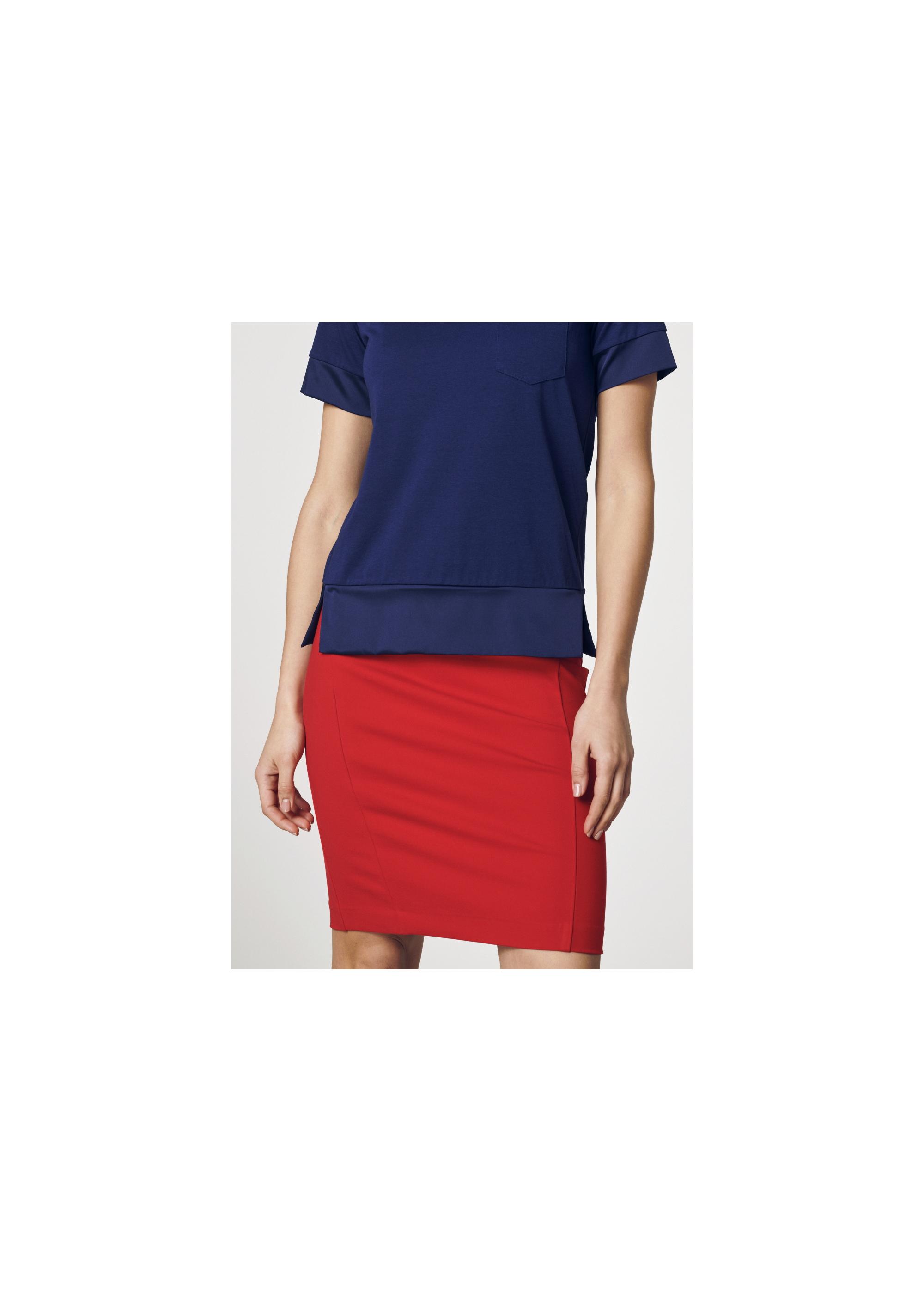 Red pencil skirt SPCDT-0031-42(W21)-01