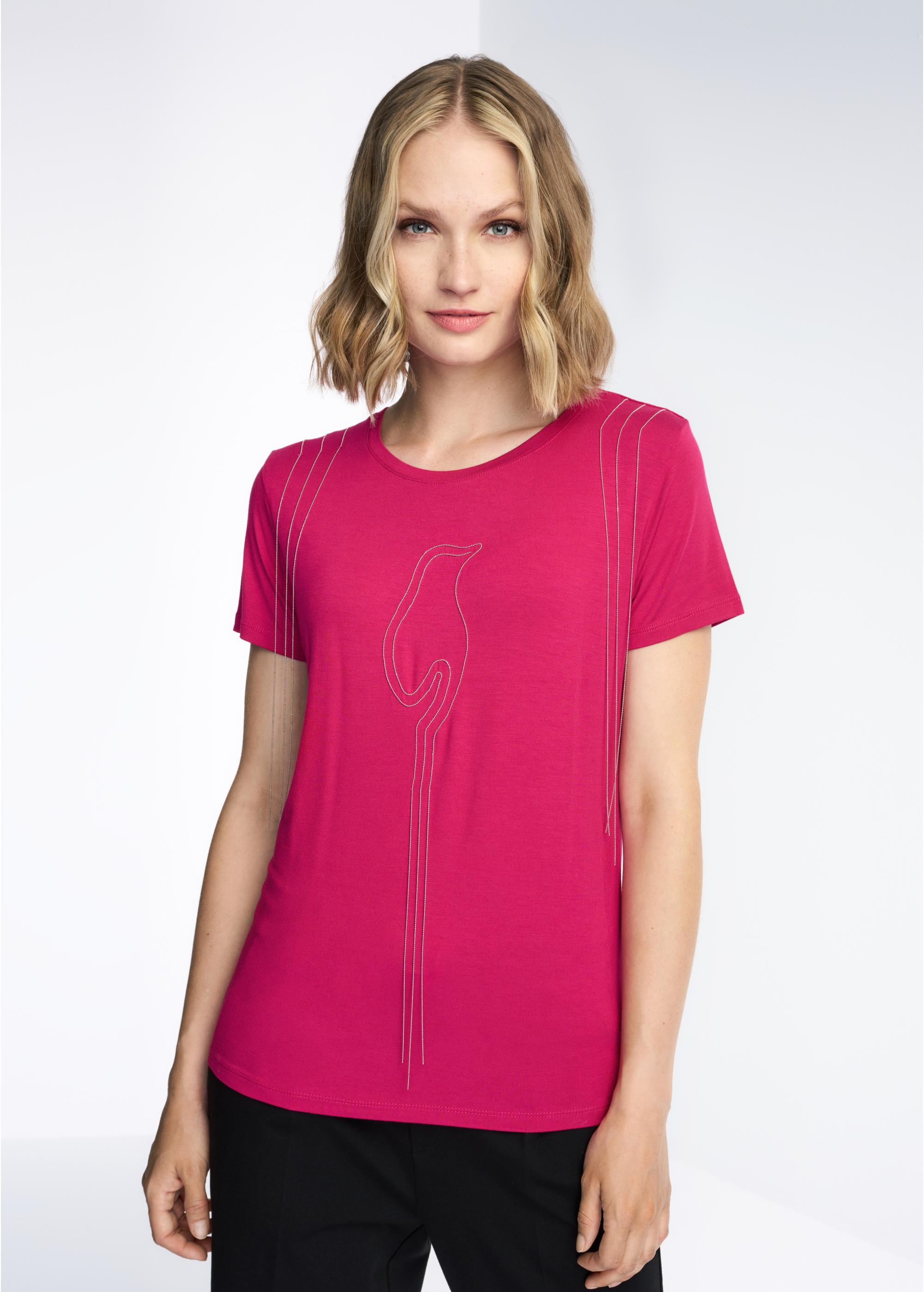 Pink Women's T-shirt TSHDT-0101-31(Z22)-01