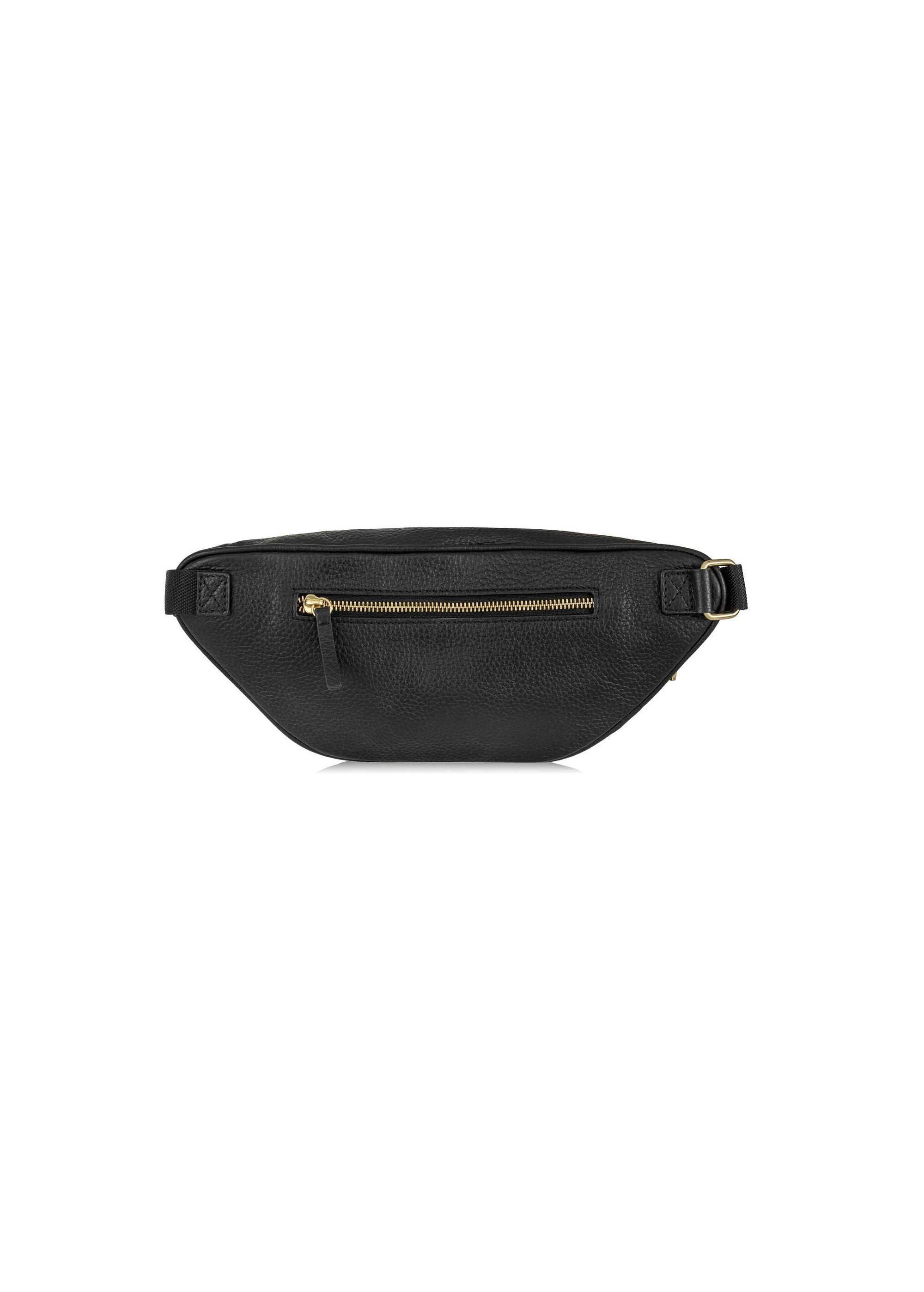 Leather black women's waist bag TORES-0721C-99(Z24)-04