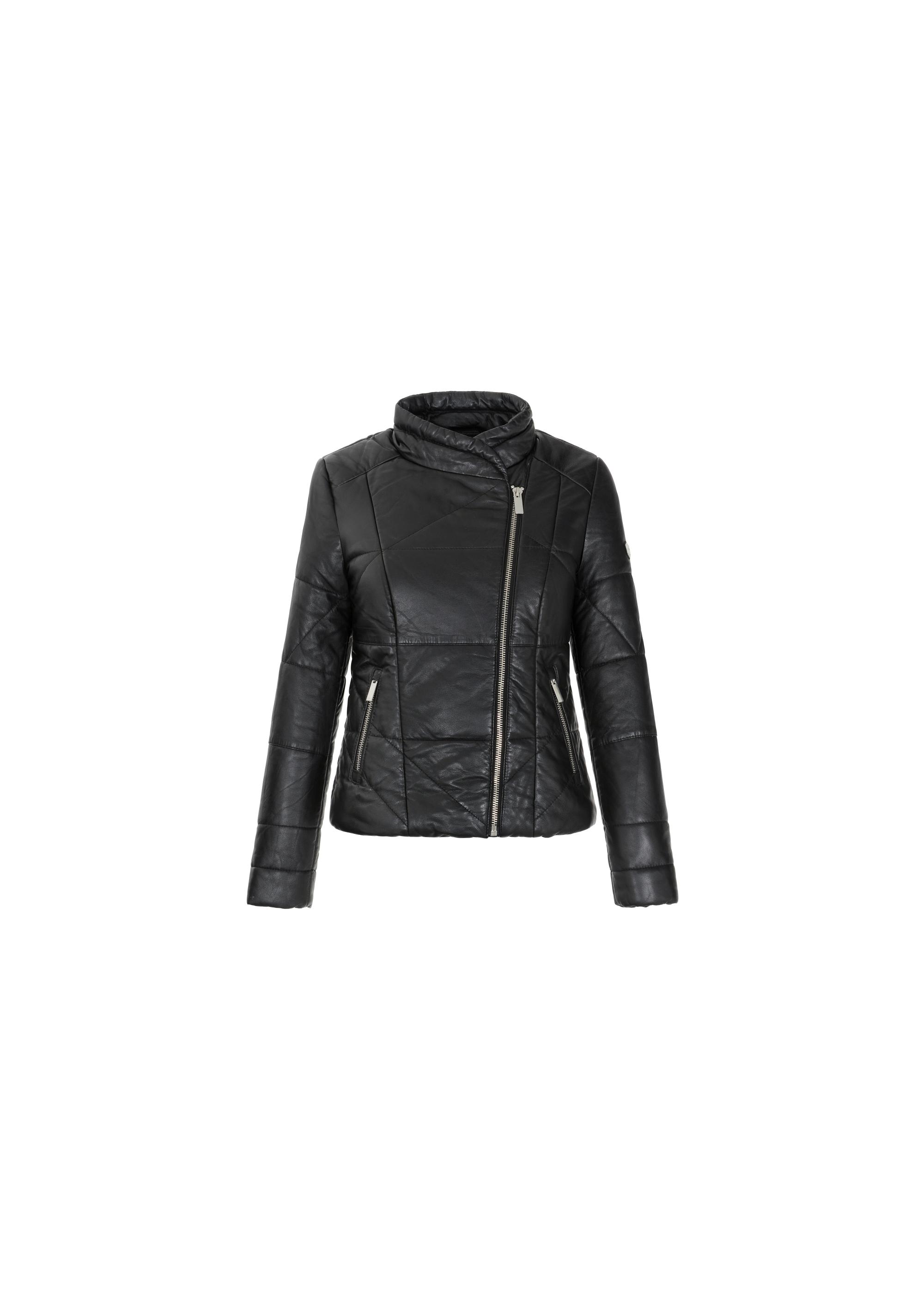 Women's quilted leather jacket KURDS-0279-4505(Z21)-02