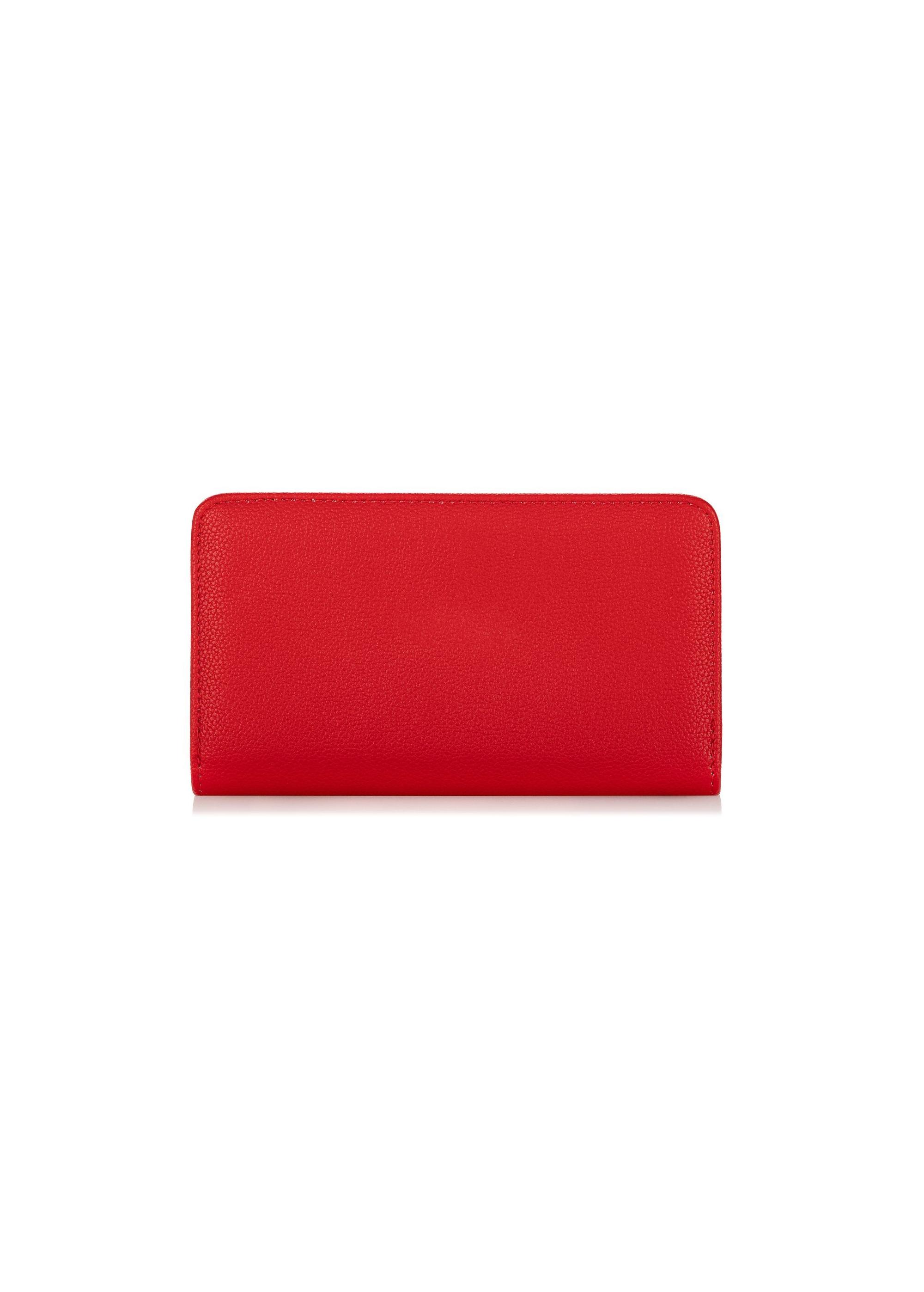 Red women's wallet with logo POREC-0362-42(W24)-04