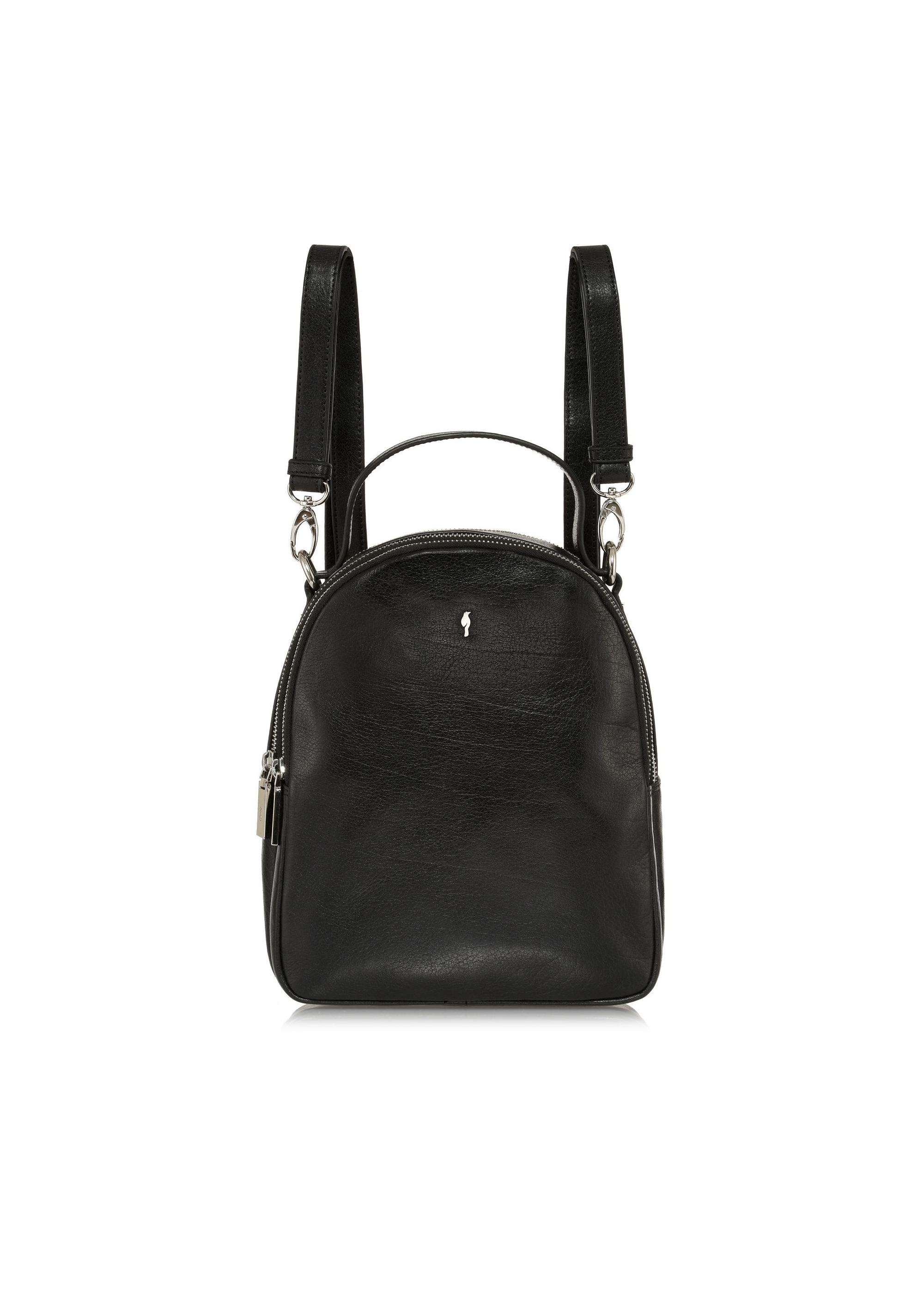 Black leather women's backpack TORES-1048-99(Z24)-01