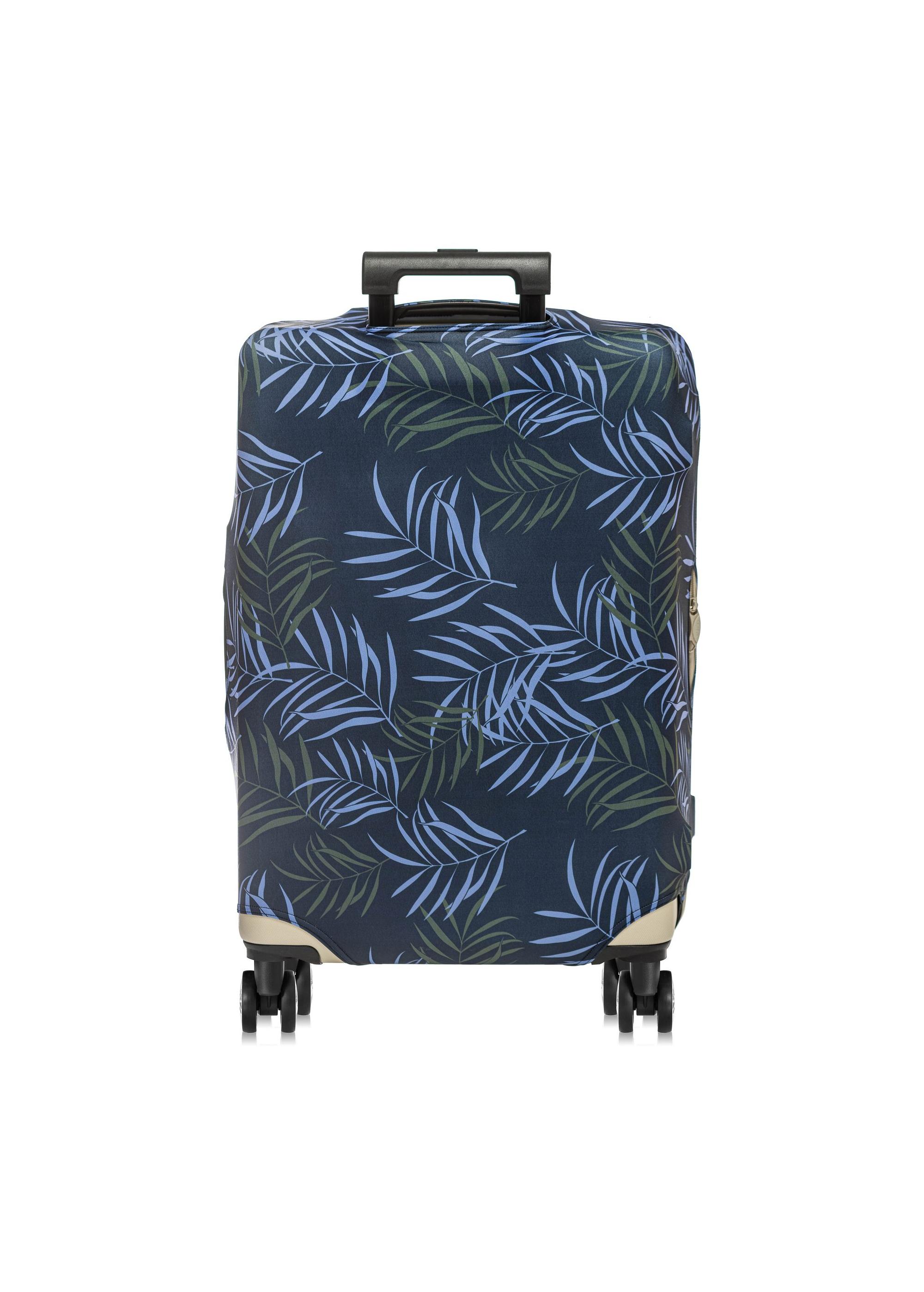 Cover with a plant motif for a medium suitcase AW-005-0024-69-M(W24)-02