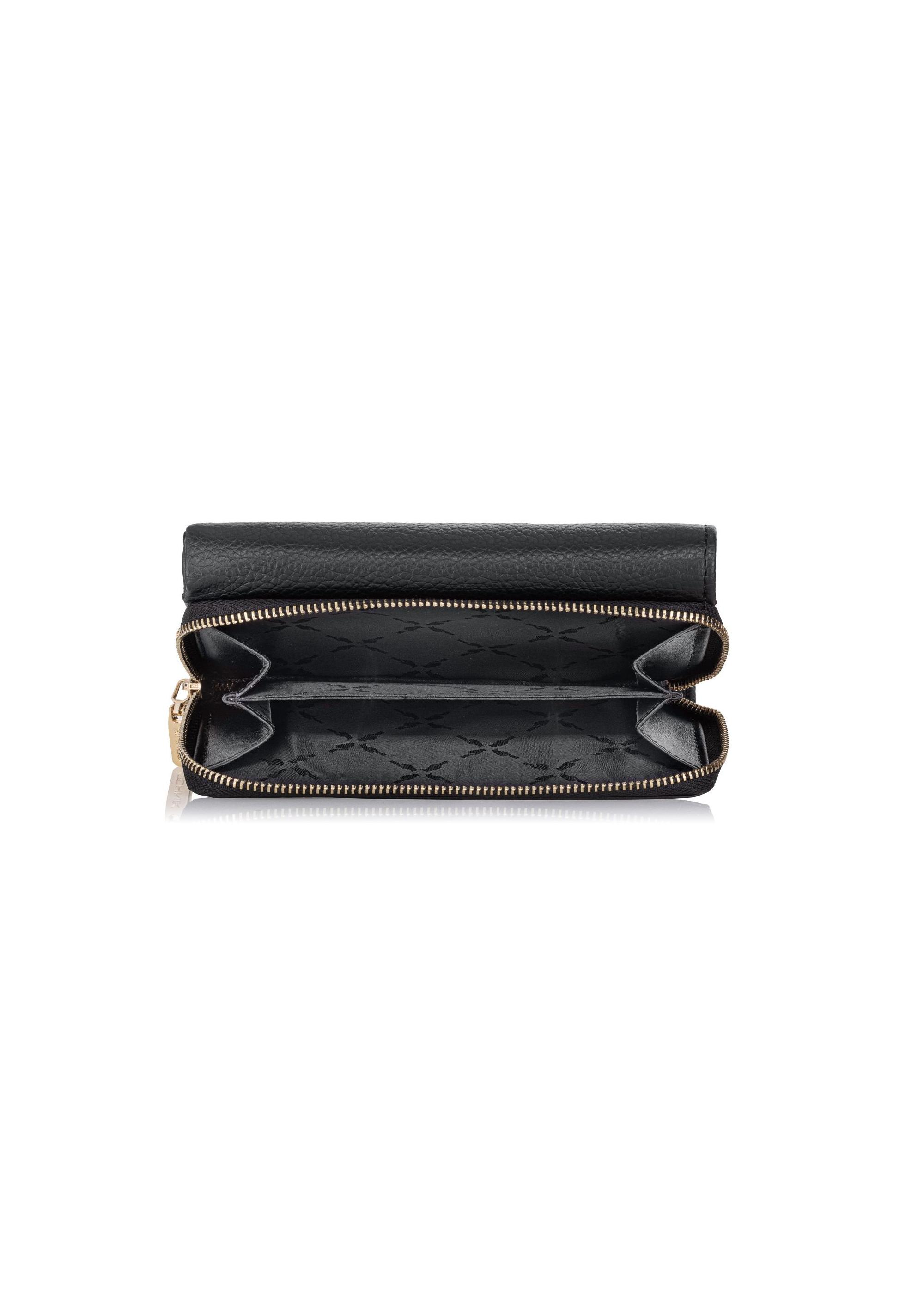 Large black leather women's wallet PORES-0801R-99(W25)-05