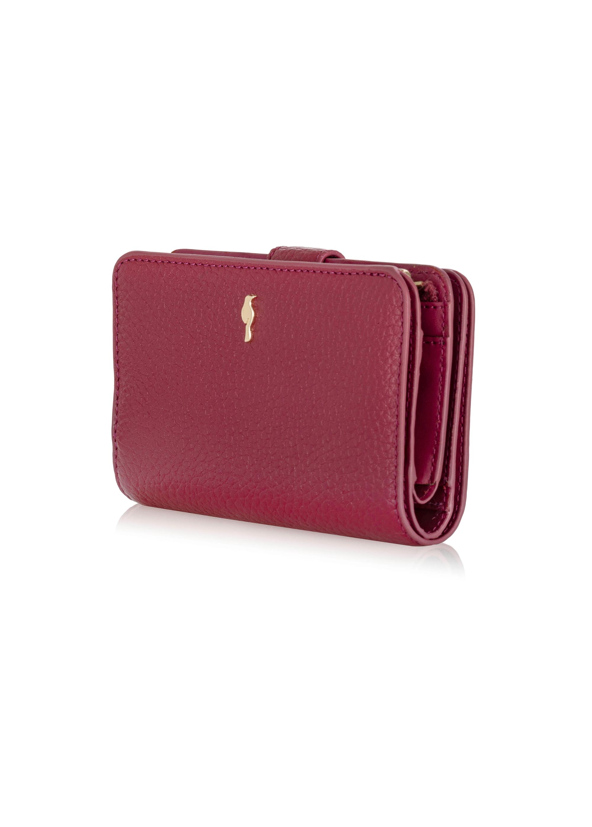 Women's pink leather wallet PORES-0896-34(W24)-02