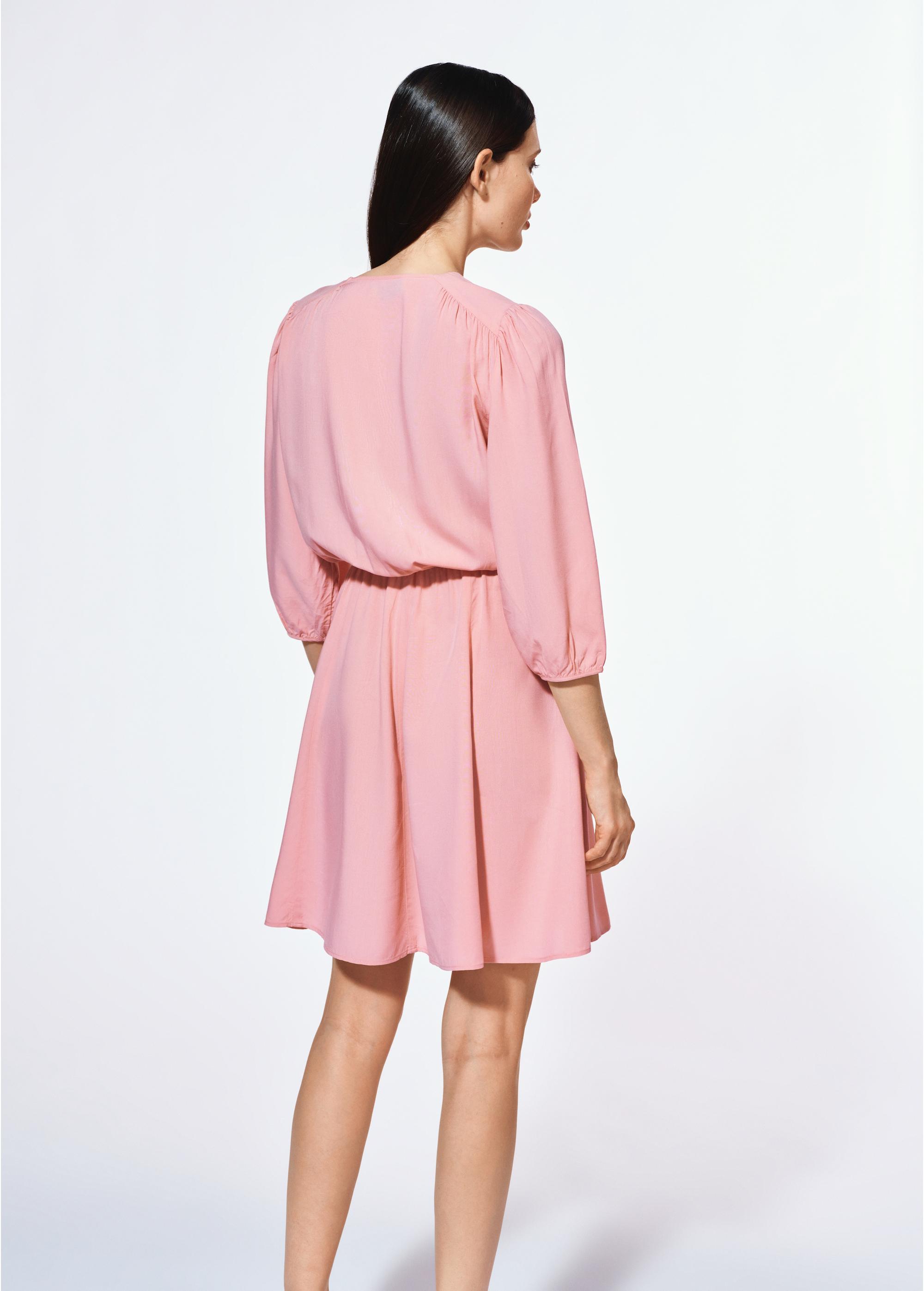 Pink women's shirt dress SUKDT-0186-34(W25)-04