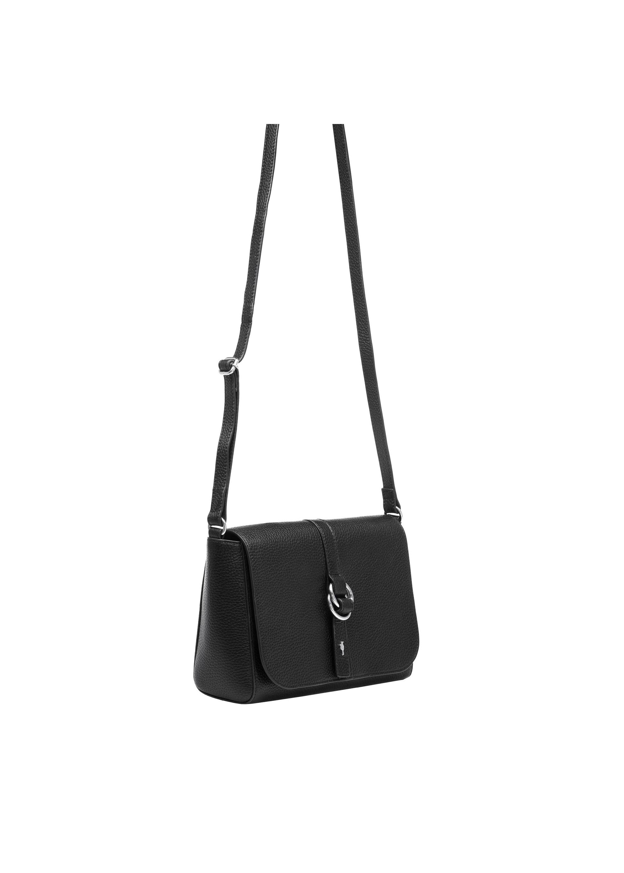 Black leather women's messenger bag TORES-1073-99(W25)-06