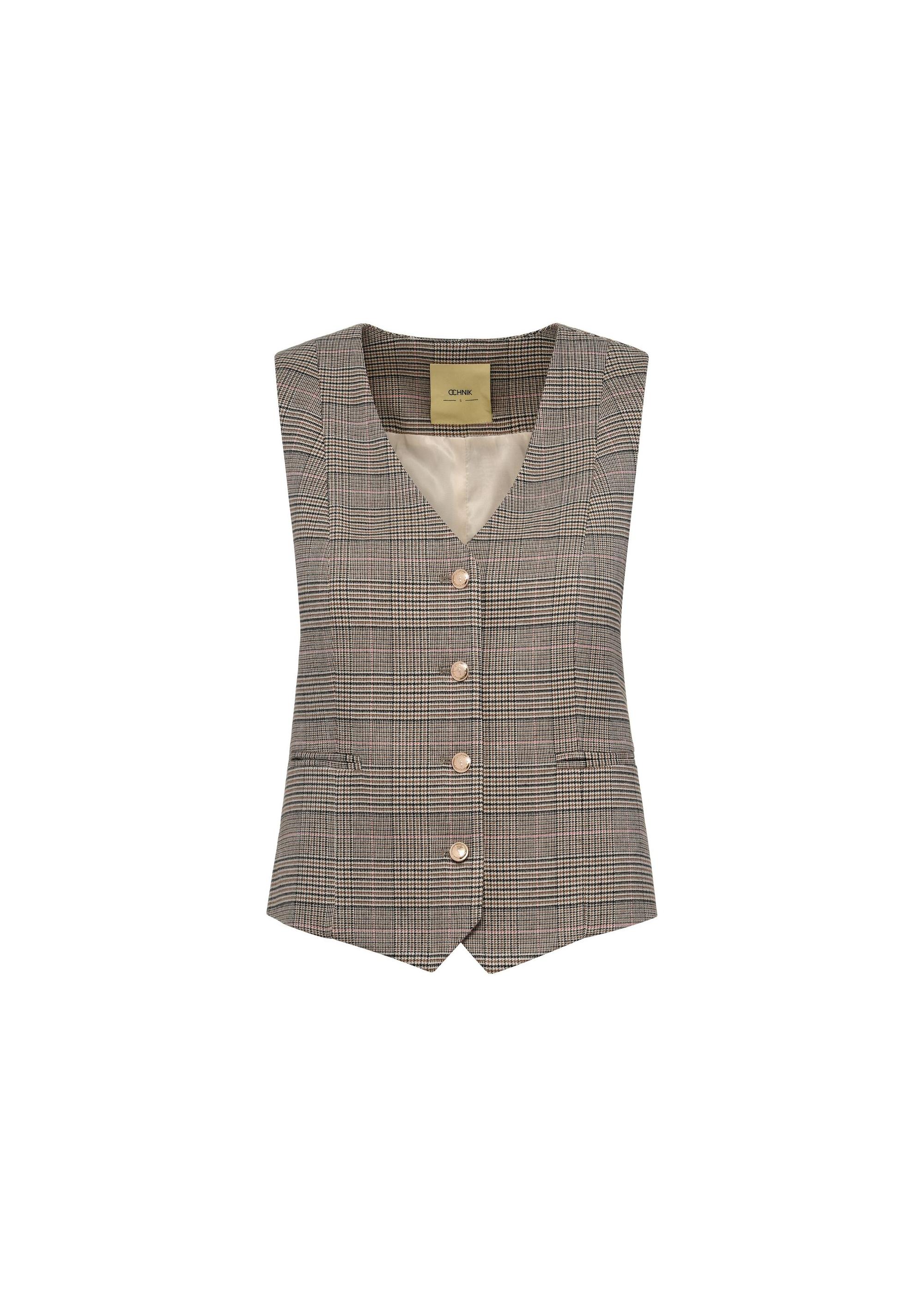 Women's checkered vest KAMDT-0027-89(Z24)-01