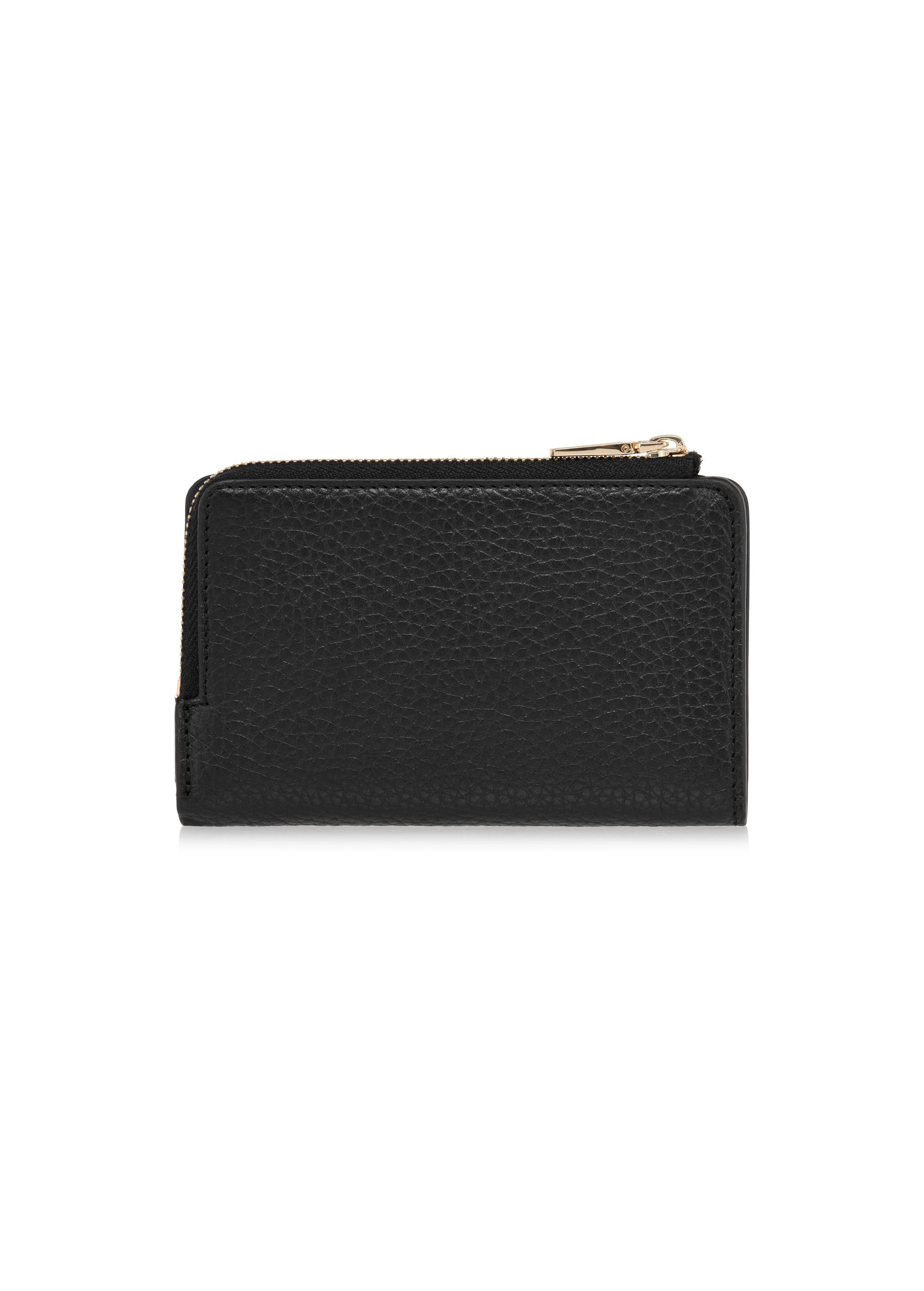 Women's black leather wallet PORES-0904-99(W24)-02