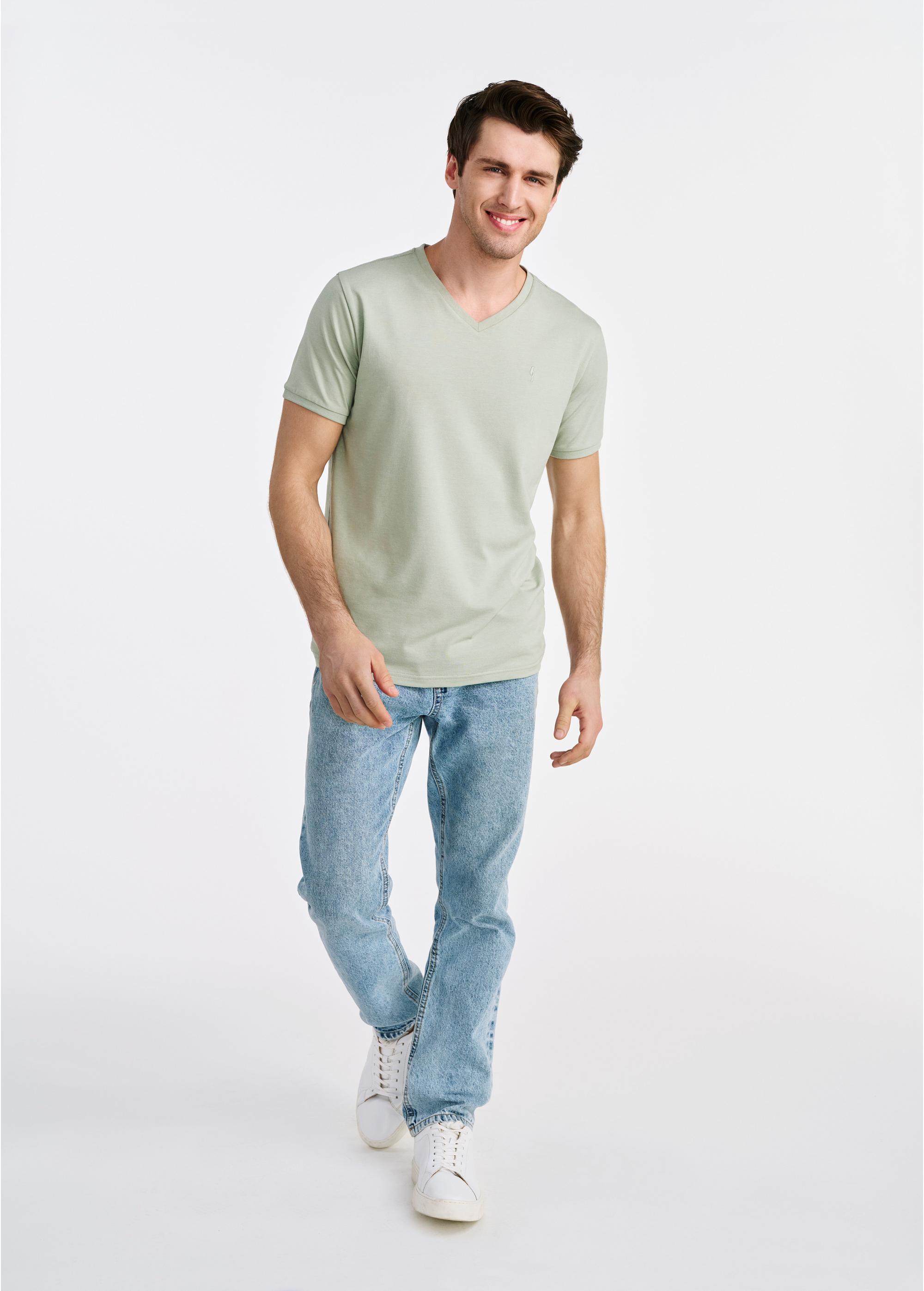 Mint basic men's T-shirt with logo TSHMT-0088-50(W25)-02