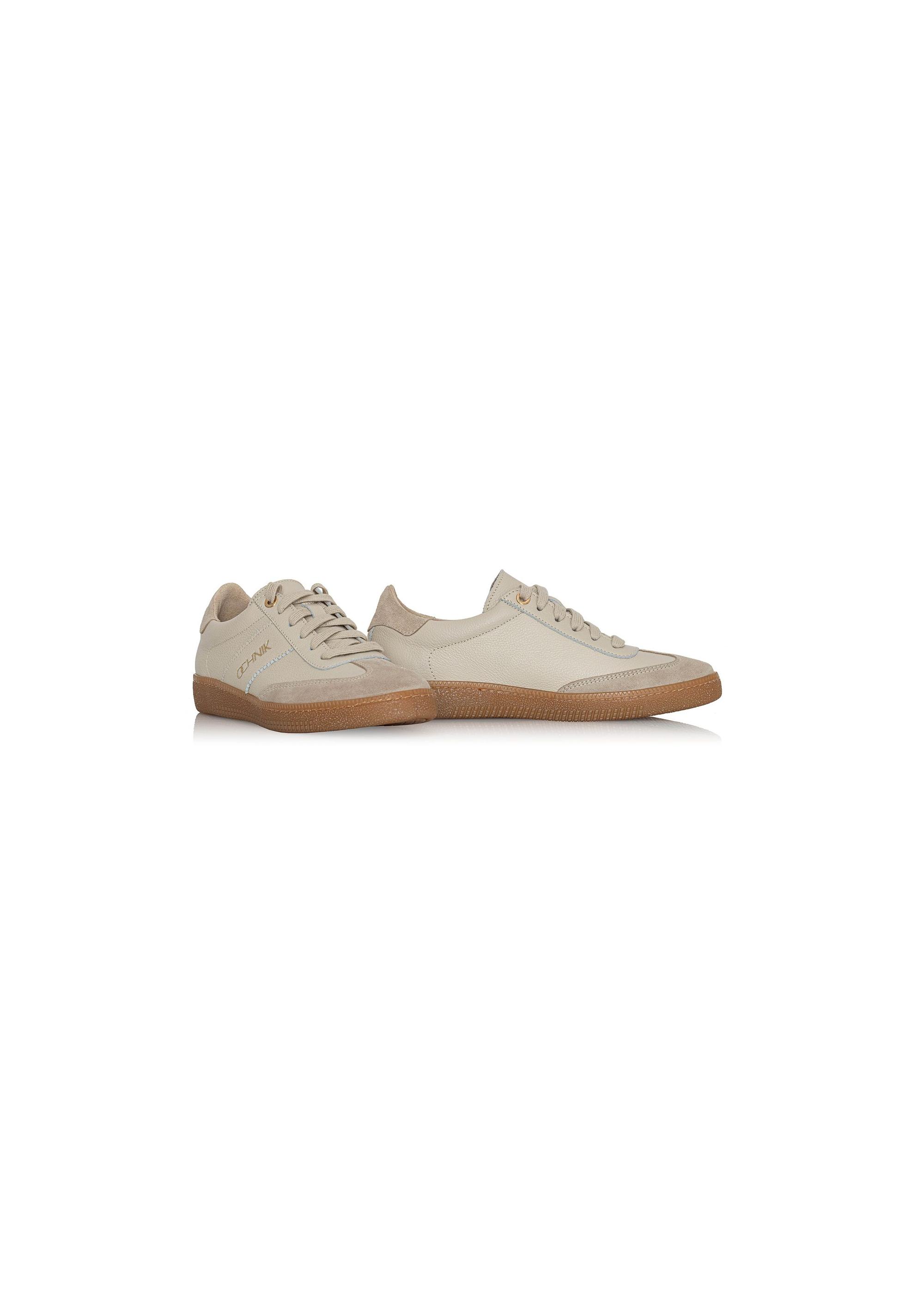 Beige leather women's sneakers BUTYD-1143-81(Z24) photo 1