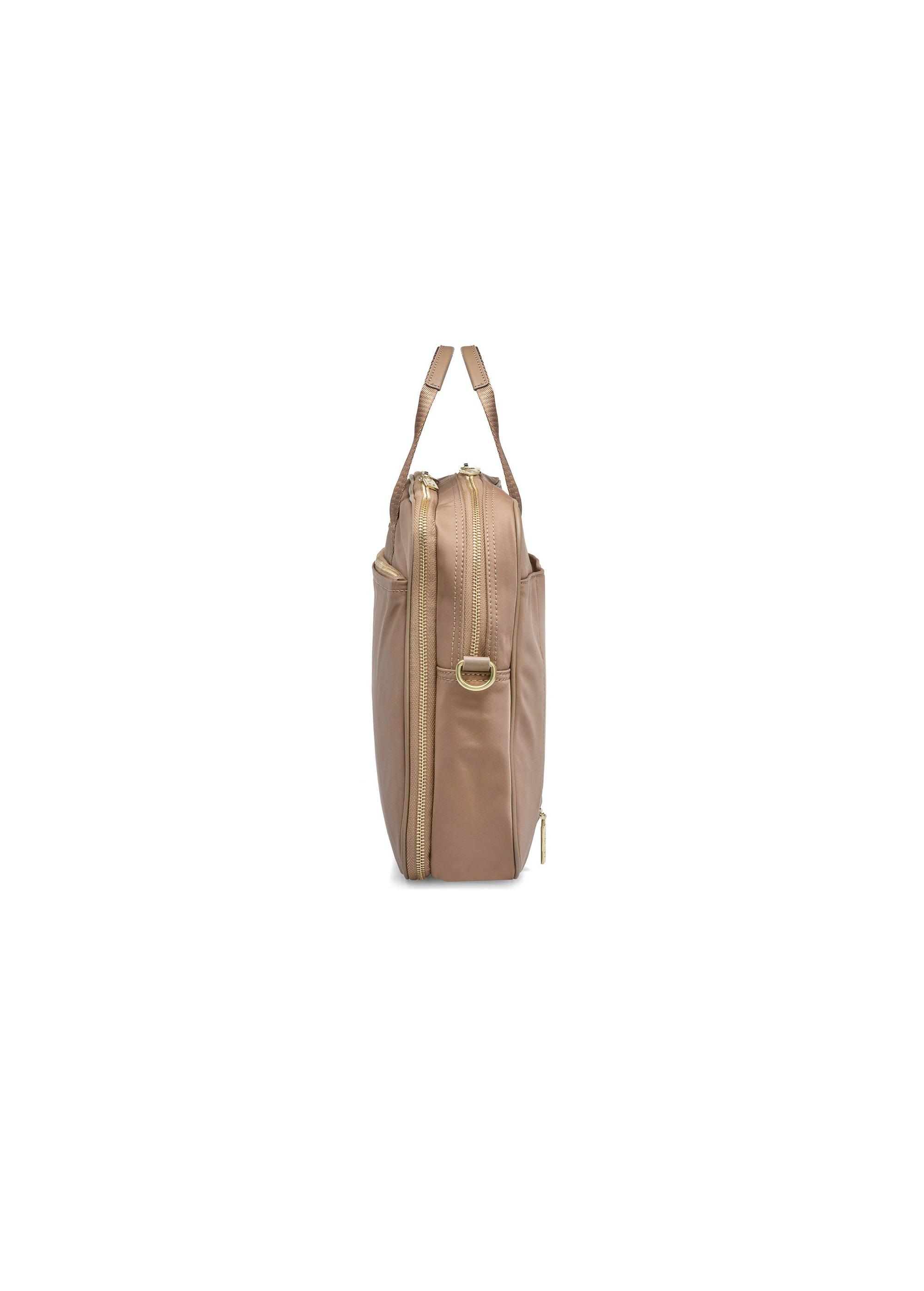 Beige large women's laptop bag TOREN-0305-81(W25)-03