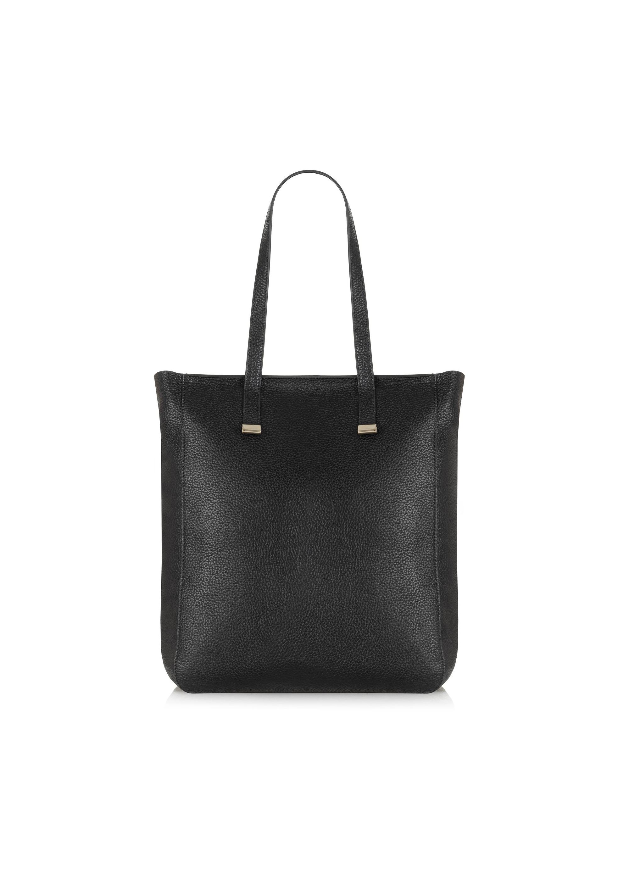 Black leather shopper bag for women TORES-1037C-99(W25)-04