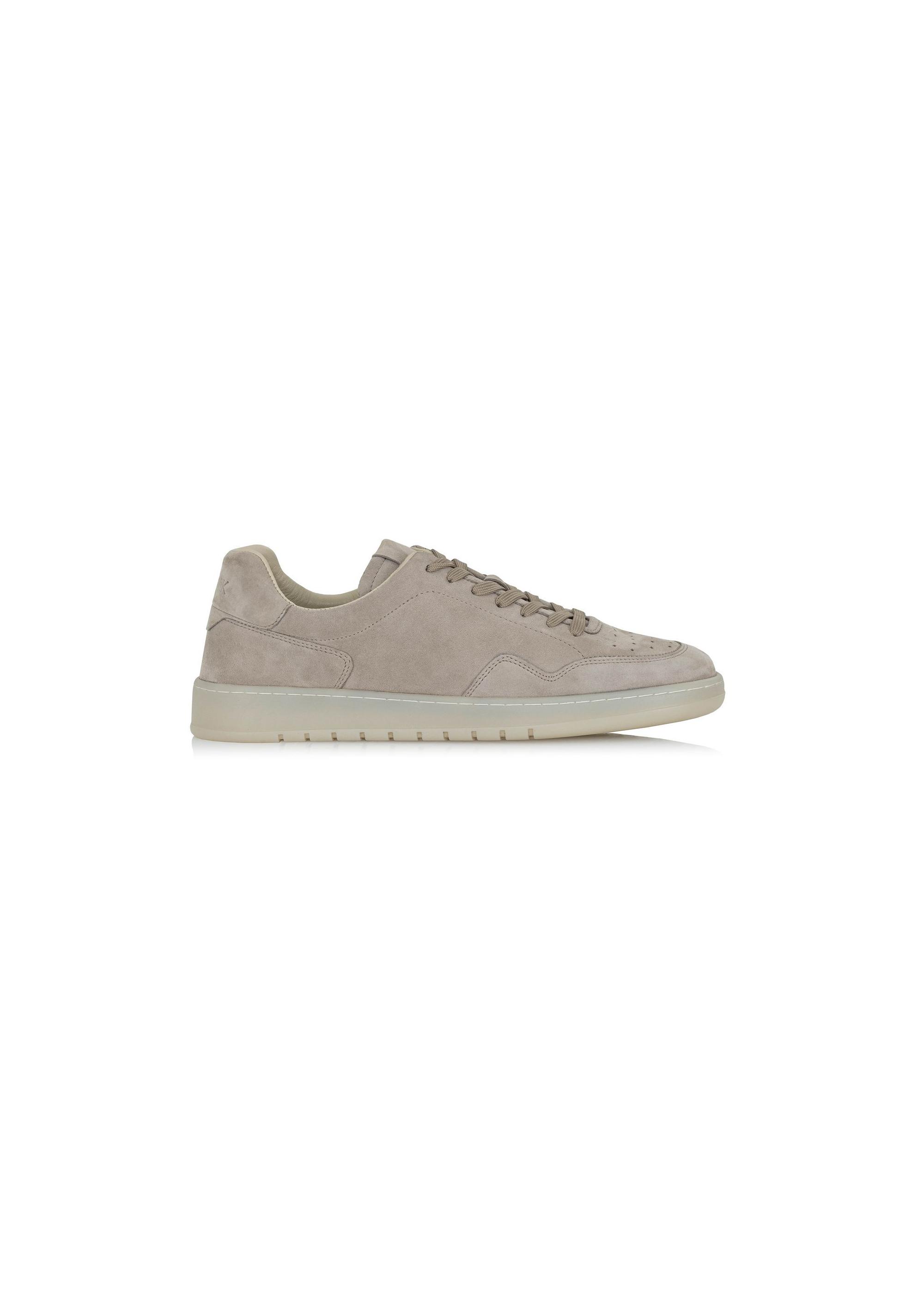 Beige leather men's sneakers BUTYM-0456-93(W24)-02