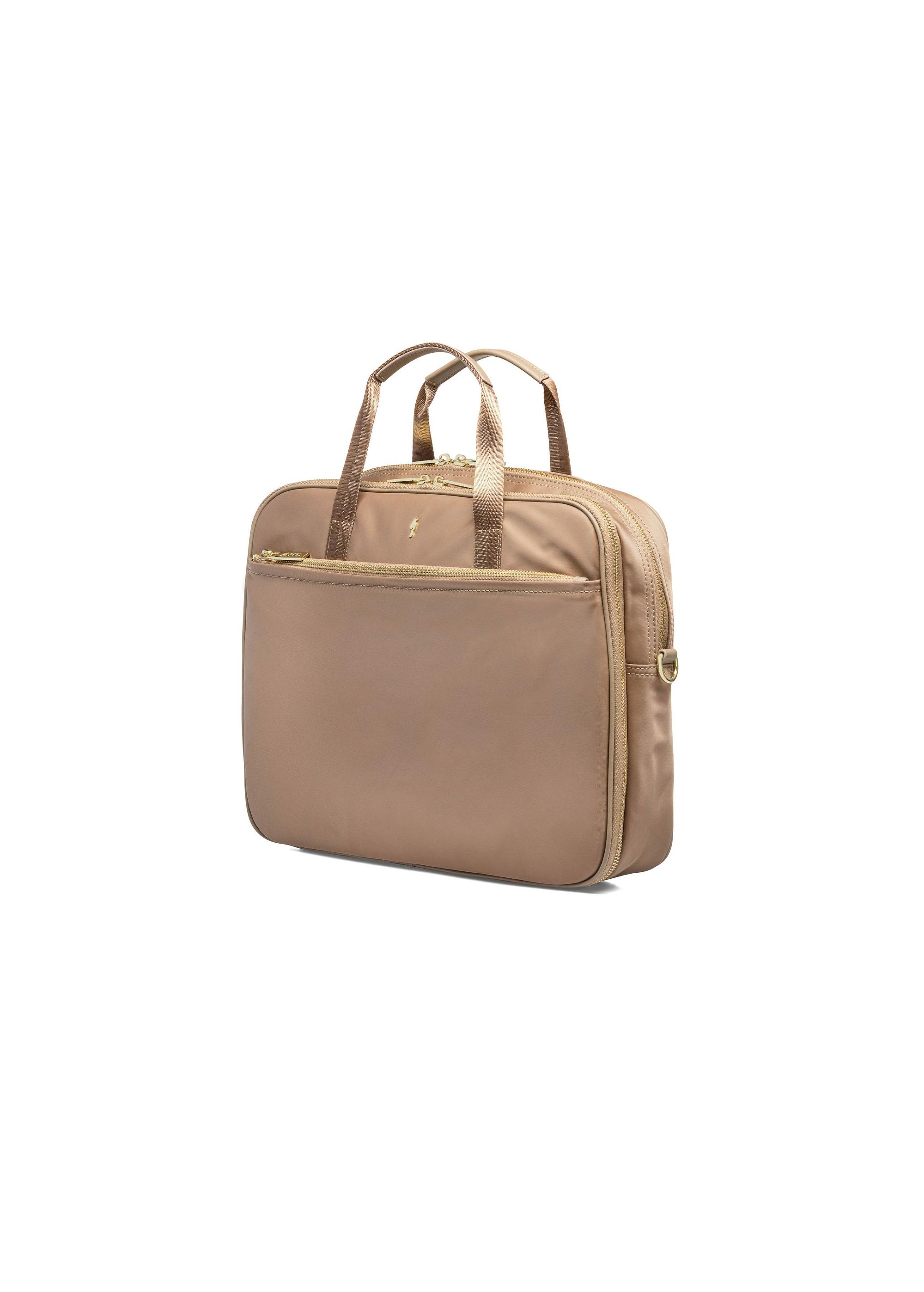 Beige large women's laptop bag TOREN-0305-81(W25)-02