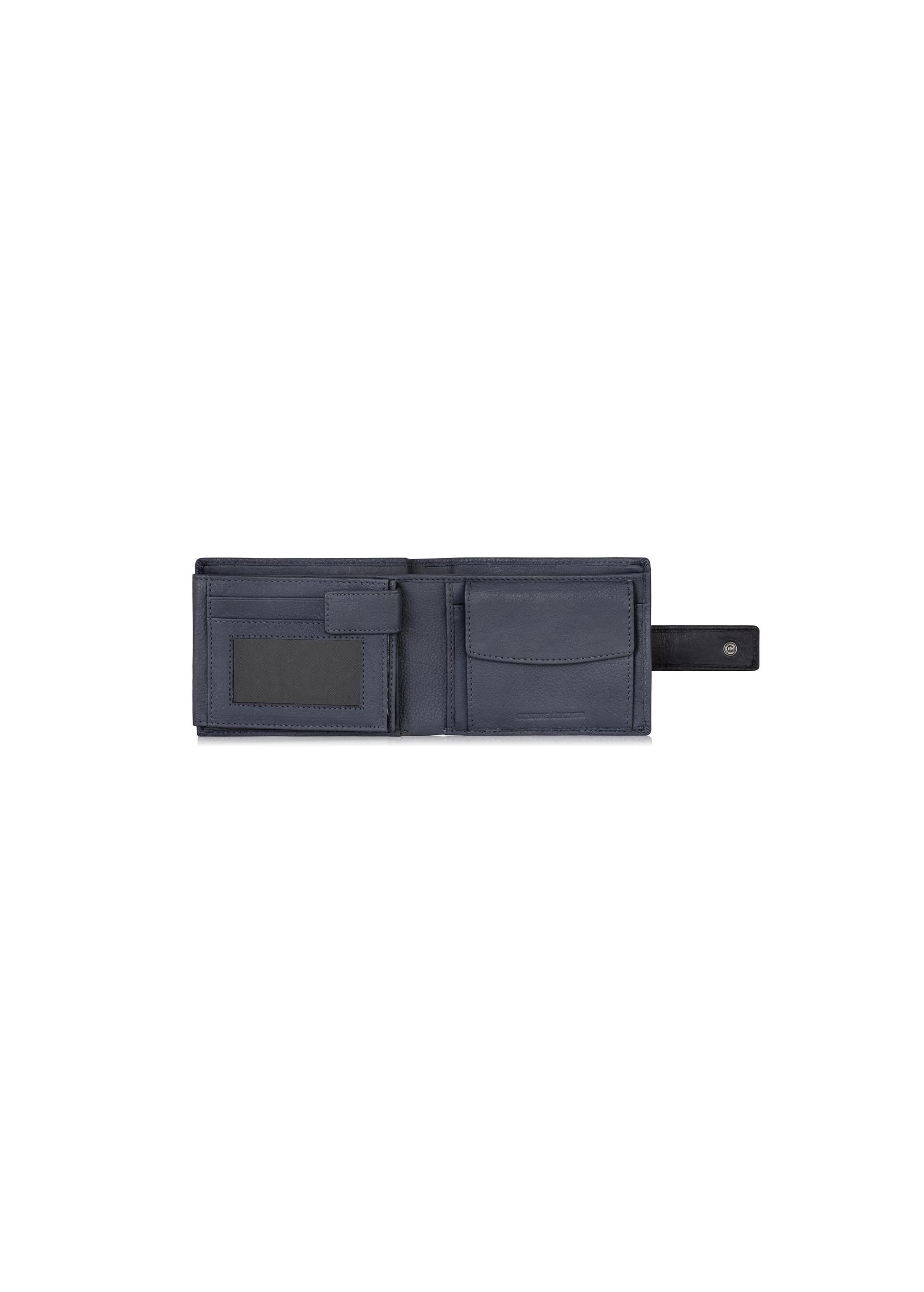 Small graphite leather men's wallet PORMS-0546-95(Z23)-04