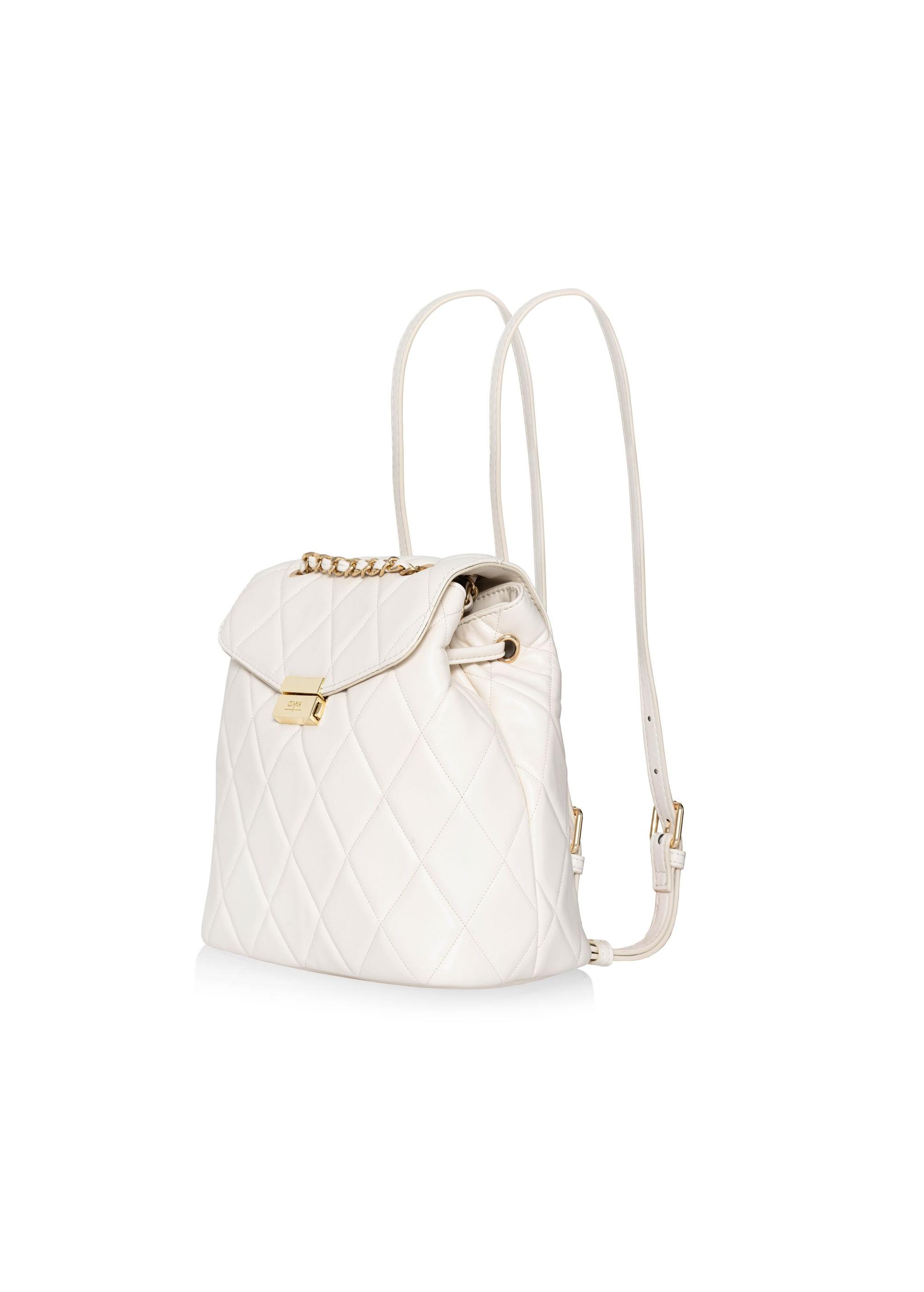 White small backpack made of imitation leather TOREC-1021-11(W25)-02