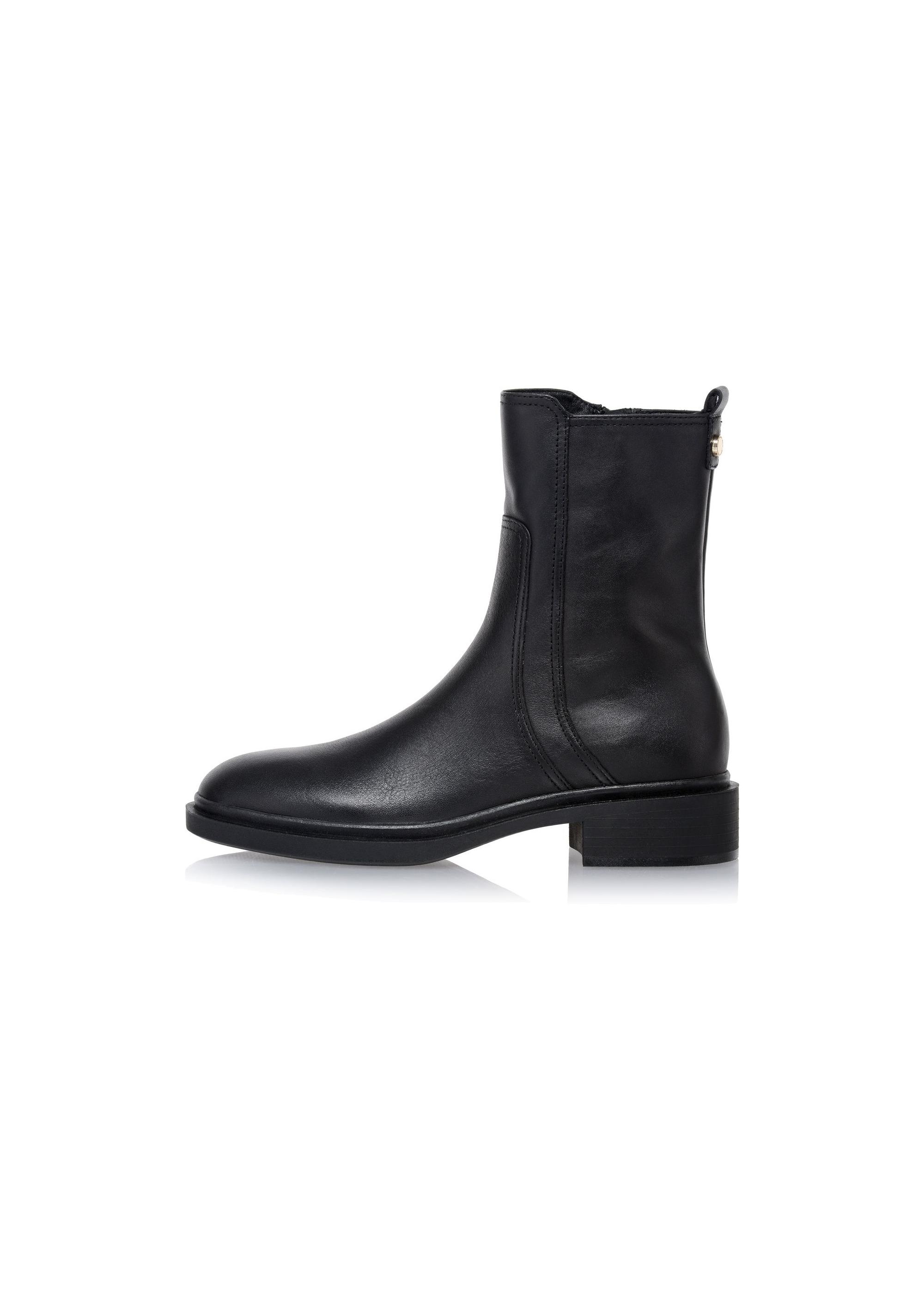 Women's black leather boots BUTYD-1033-99(Z24)