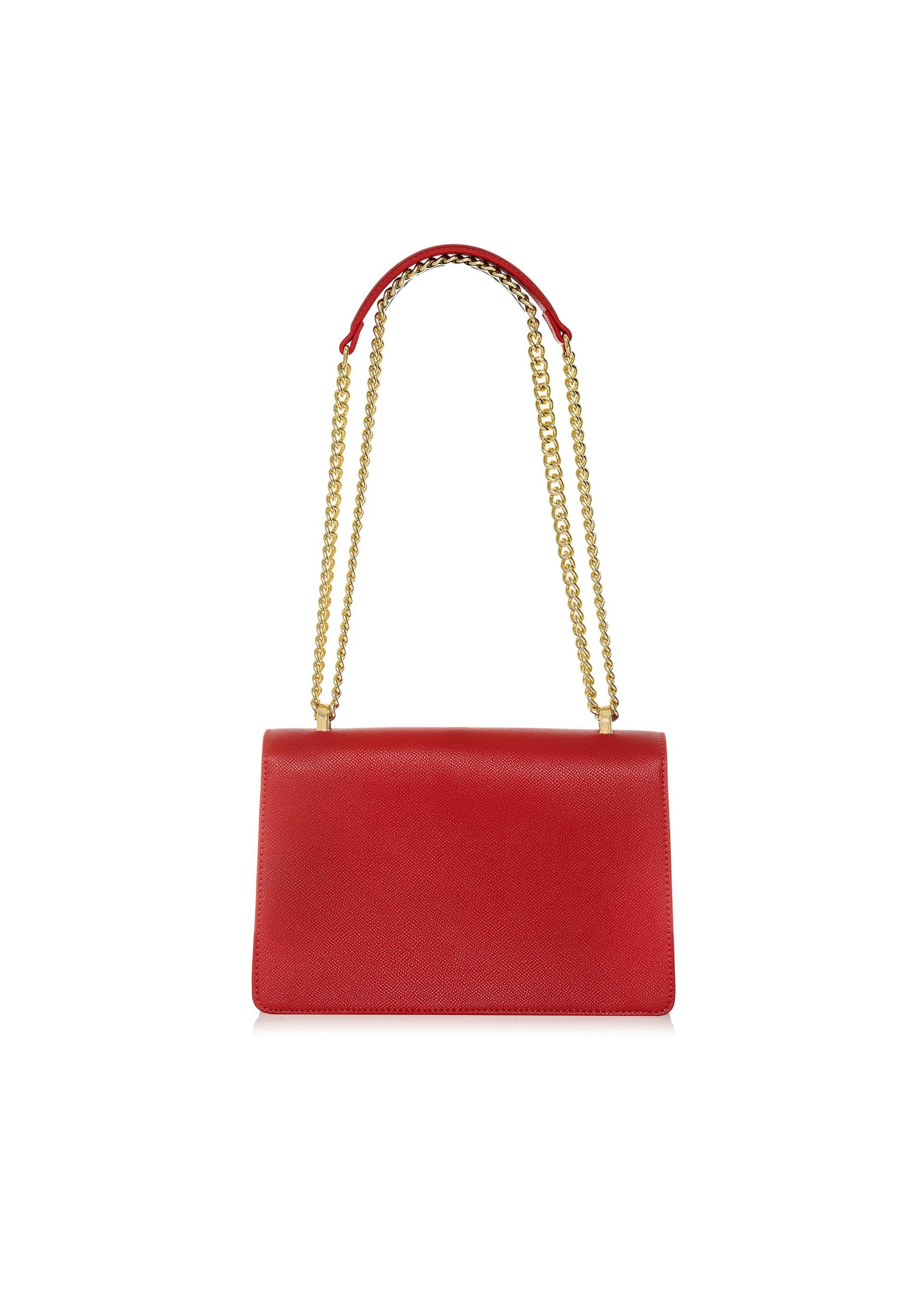 Red women's handbag on a chain TOREC-1023-42(W25)-03