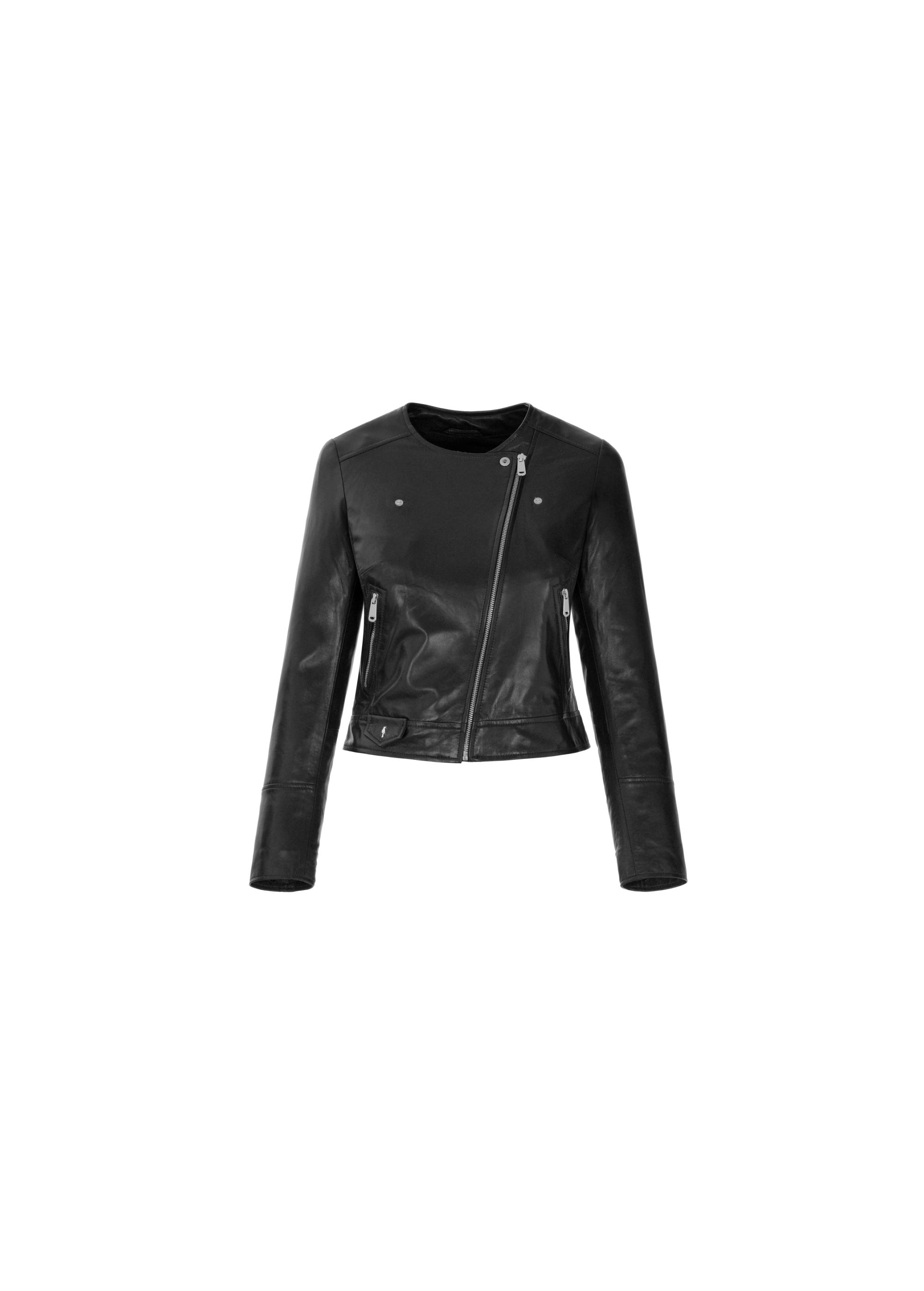 Women's black leather ramones KURDS-0273-1110(KS)-04