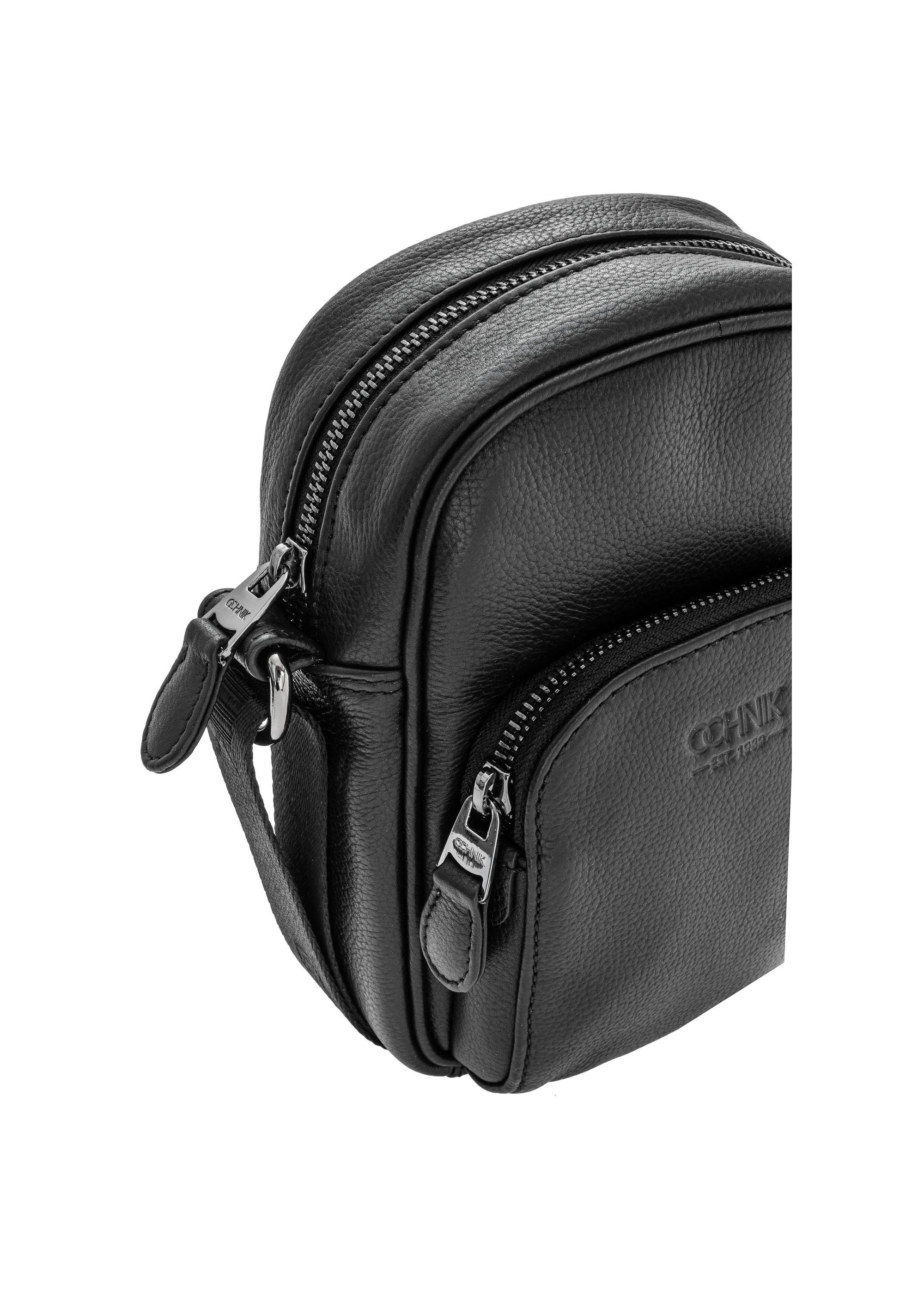 Men's black leather sachet TORMS-0017C-99(Z24)-07