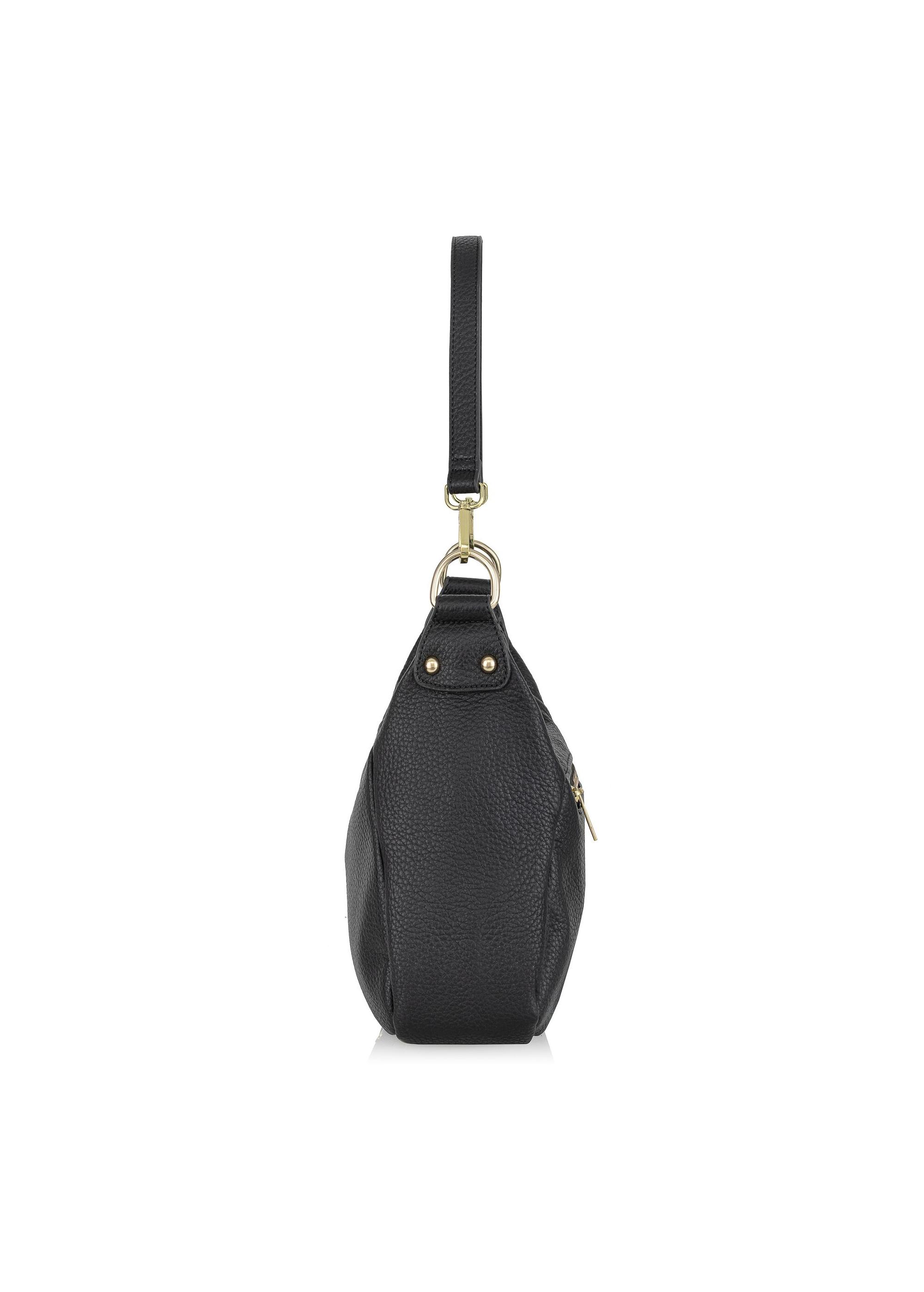 Non-stiffened black shoulder bag TOREC-0885A-99(W25)-03